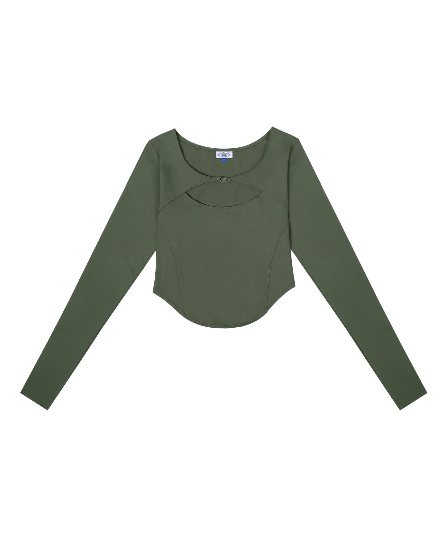 B-BUCKLE CUTOUT LONG SLEEVE [KHAKI]