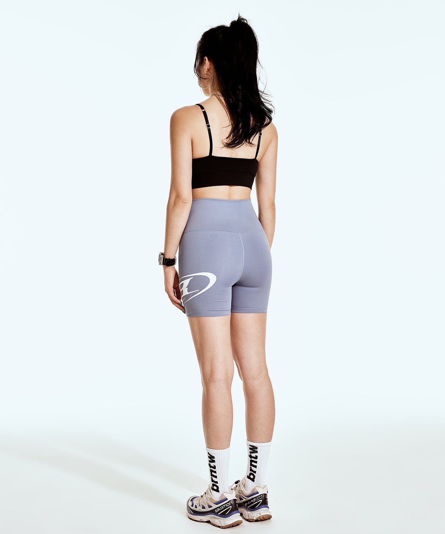 B LOGO 3.5 BIKER SHORTS [BLUE]