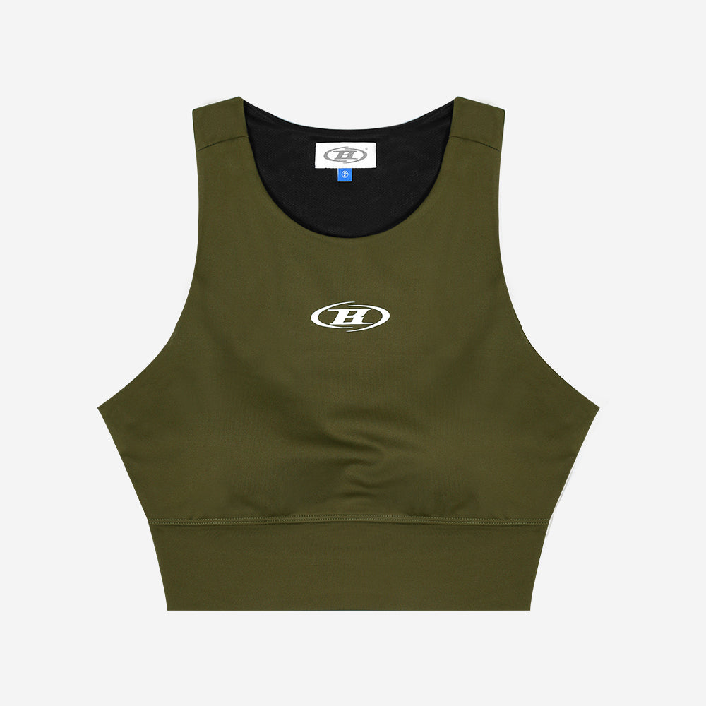 B SYMBOL TANK TOP [KHAKI]