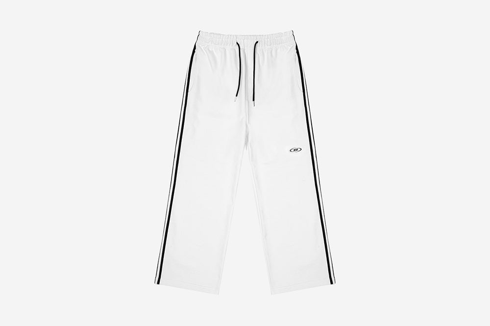 CHROME B LOGO TRACK LINE WIDE PANTS [IVORY]