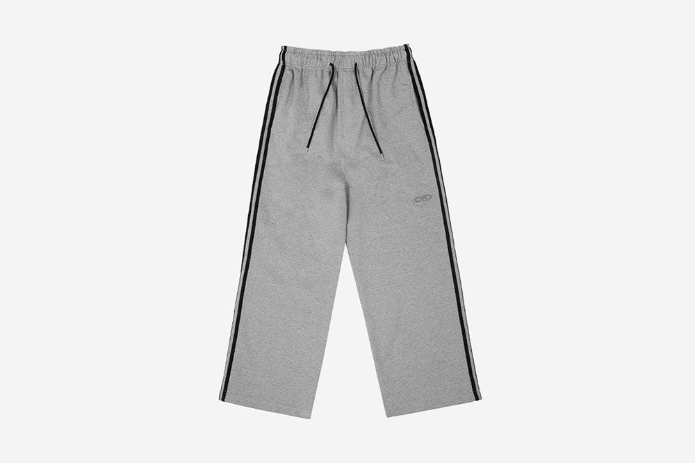 CHROME B LOGO TRACK LINE WIDE PANTS [MELANGE GREY]