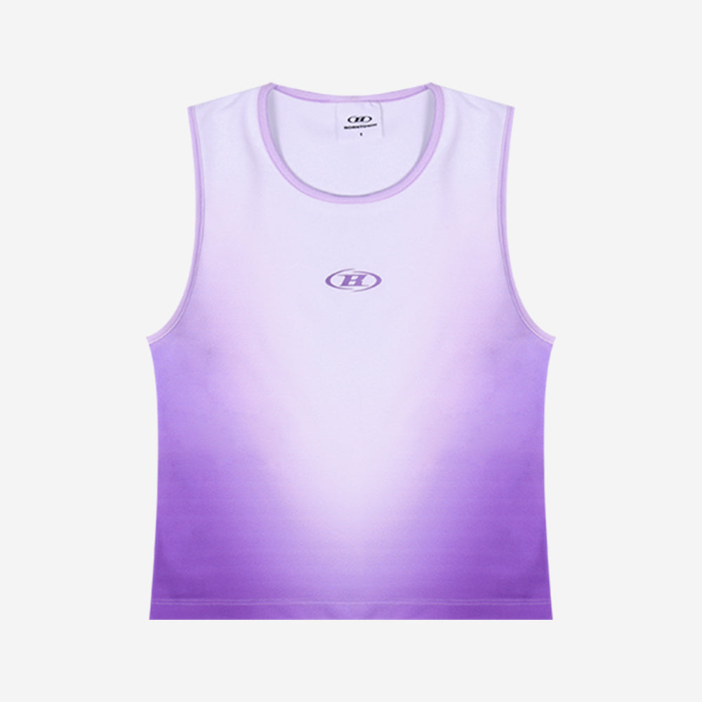 B LOGO GRADATION SLEEVELESS [PURPLE]