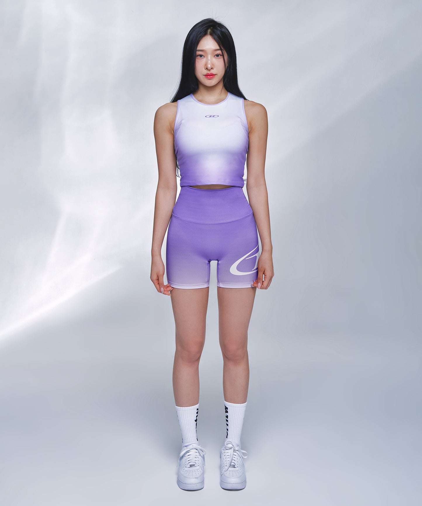 B LOGO GRADATION SLEEVELESS [PURPLE]