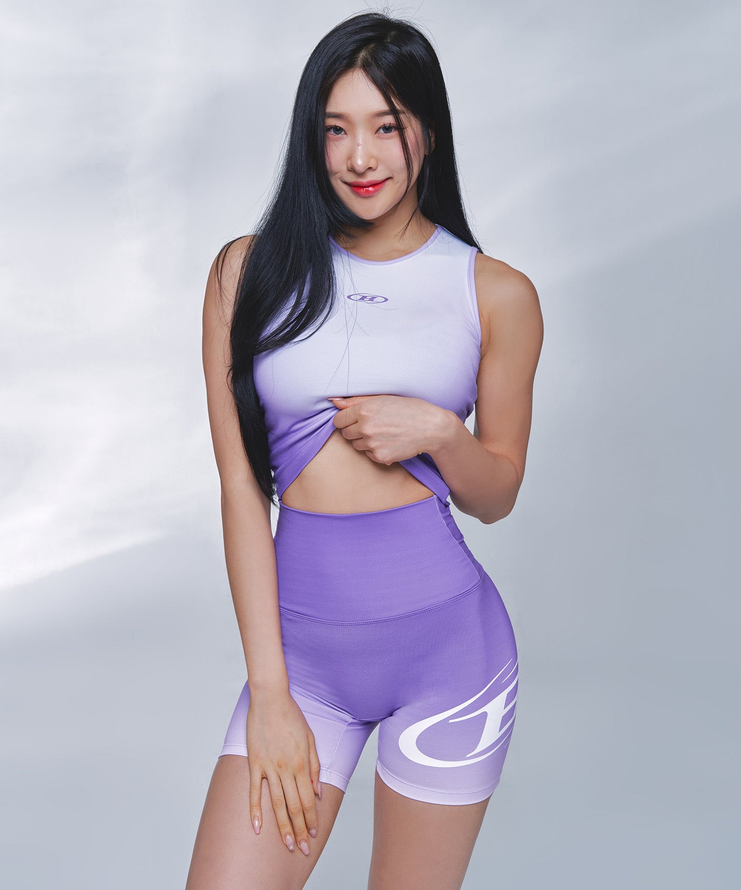 B LOGO GRADATION SLEEVELESS [PURPLE]