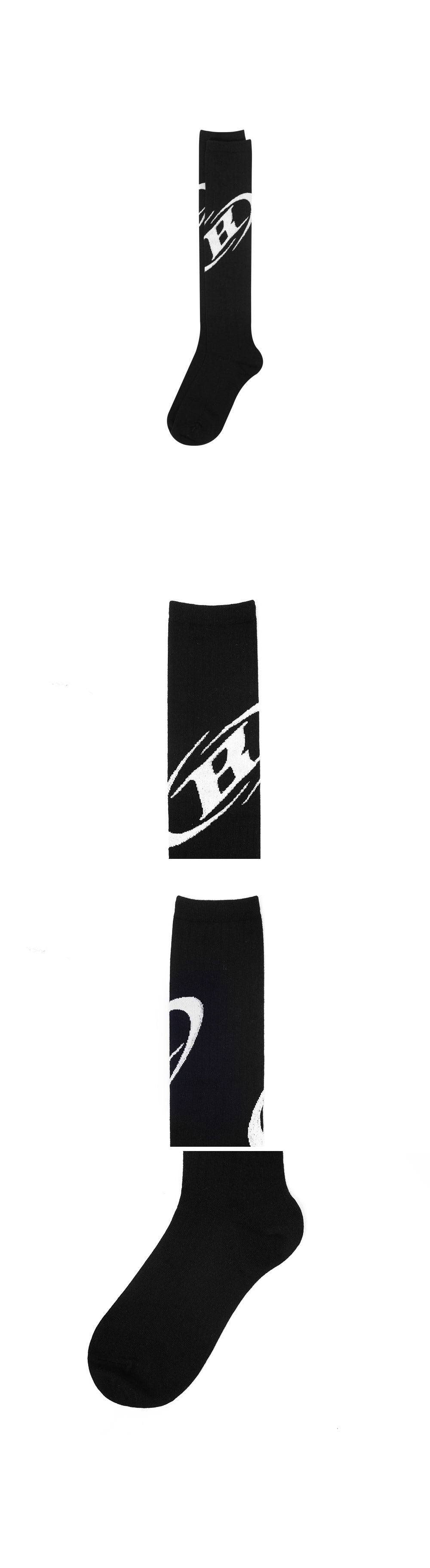 BIG B LOGO KNEE SOCKS [BLACK]