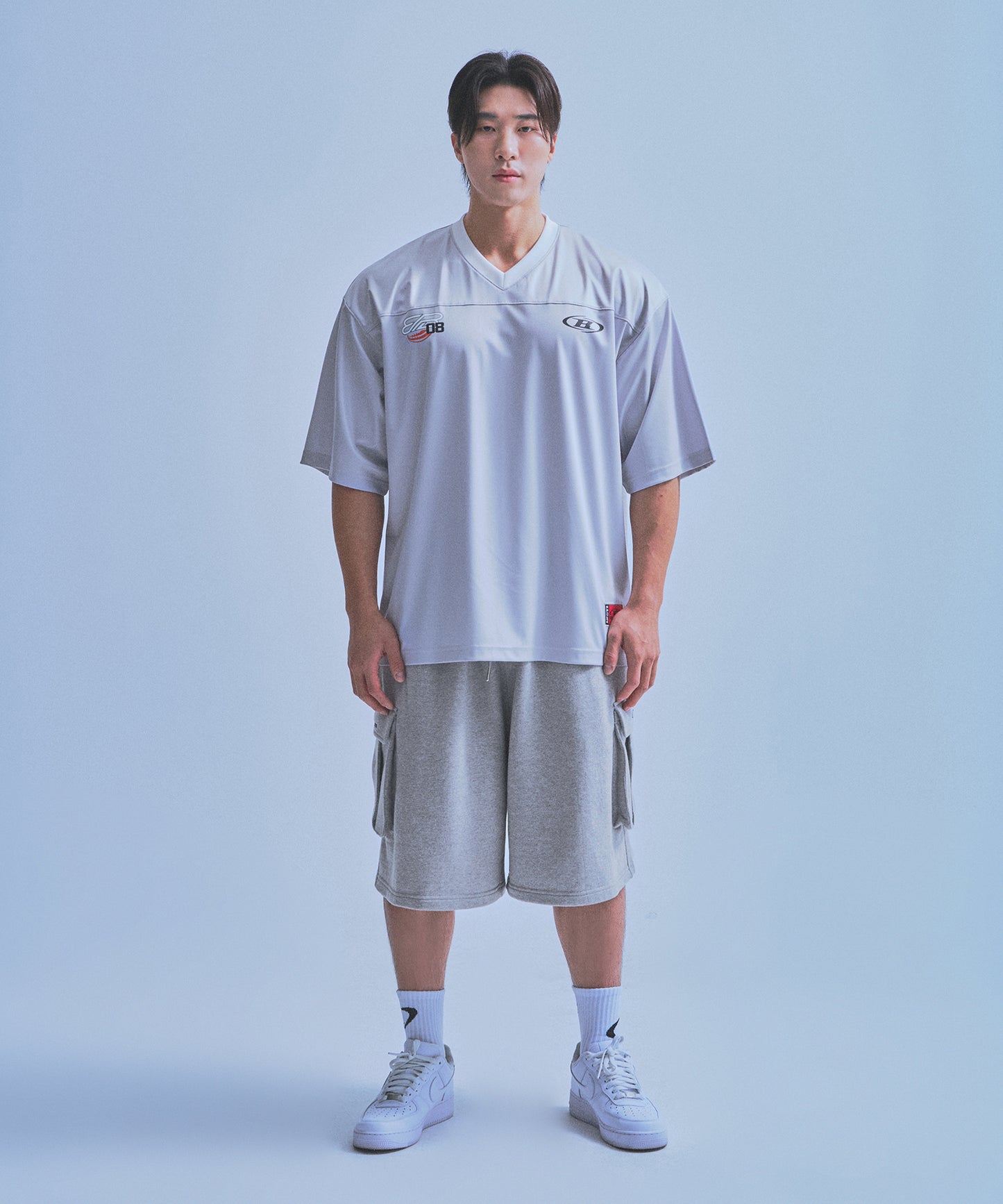 08 RUGBY JERSEY T-SHIRTS [SILVER]