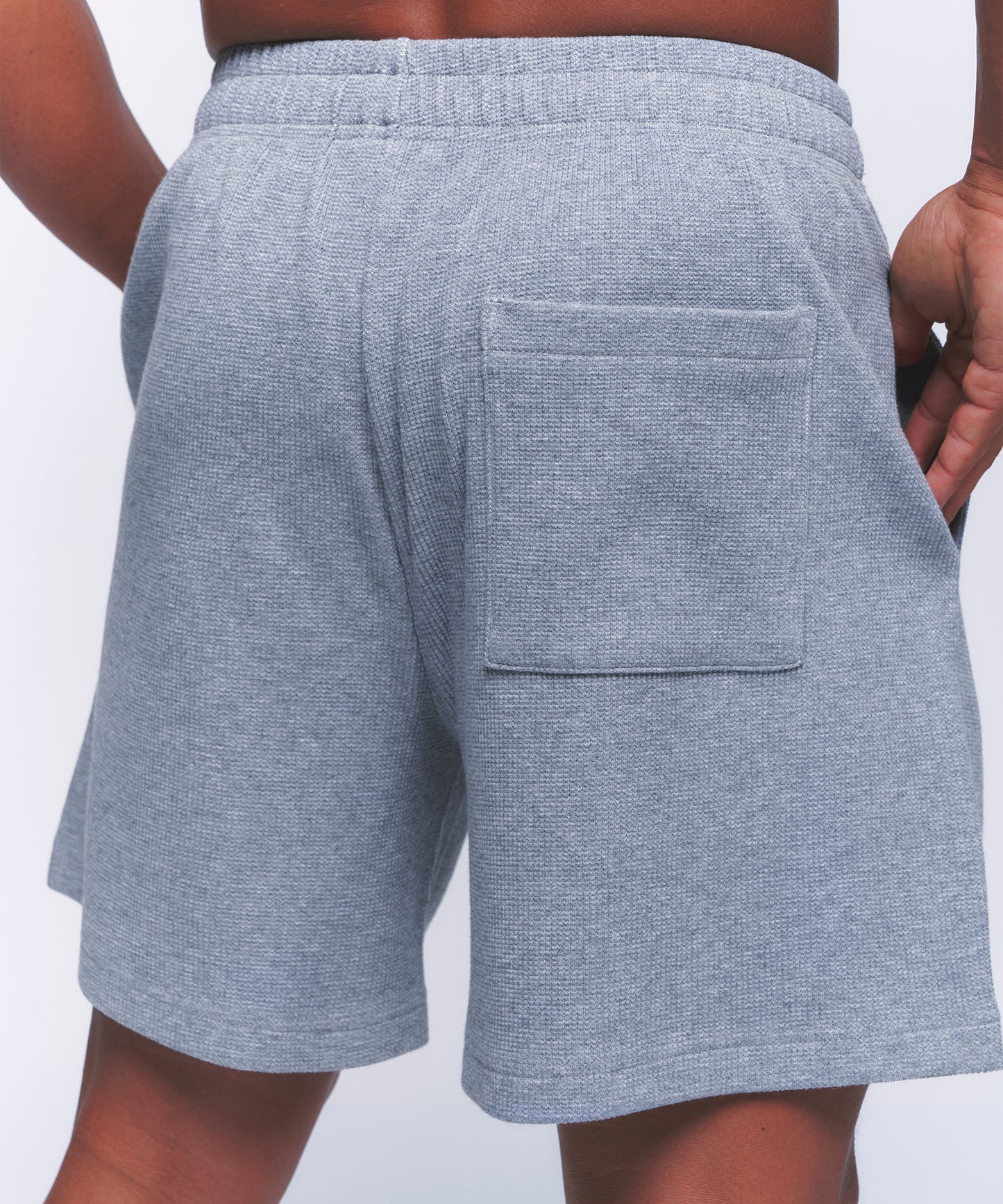 WAFFLE HALF PANTS SHORT VER [MELANGE GREY]