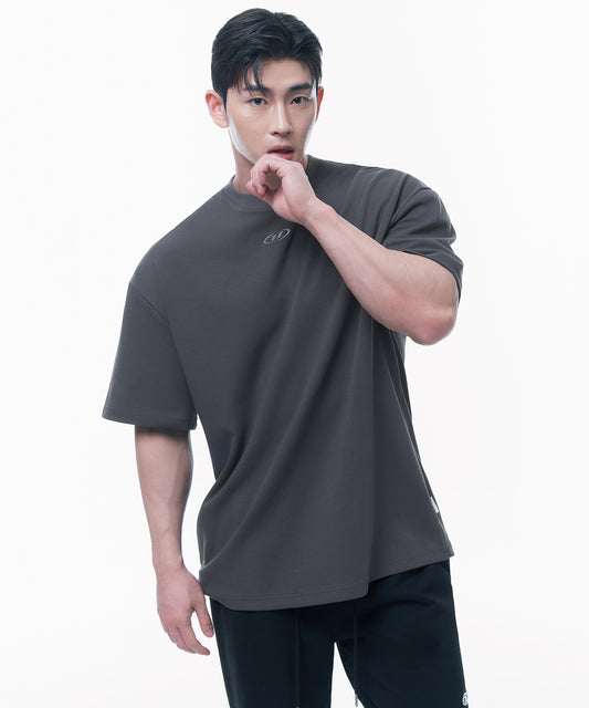 SILVER B OVER FIT T-SHIRTS [CHARCOAL]