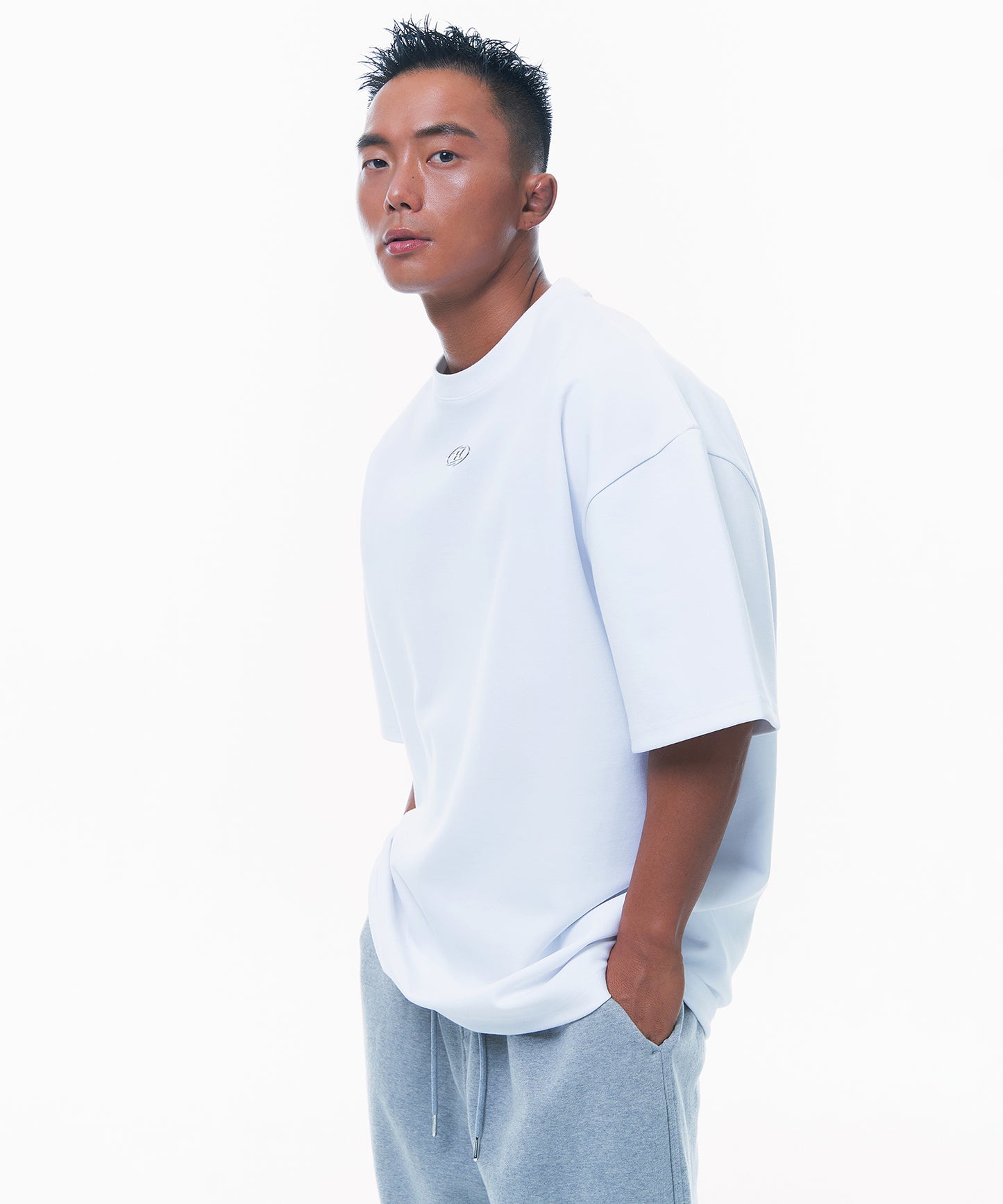 SILVER B OVER FIT T-SHIRTS [WHITE]