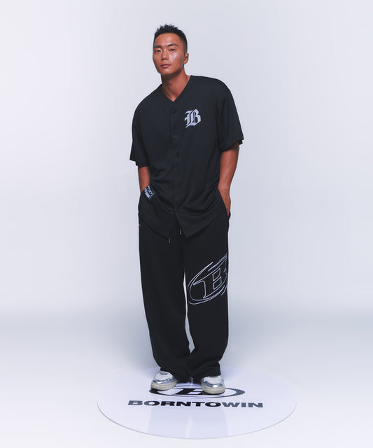 AUTHENTIC BASEBALL JERSEY T-SHIRTS [BLACK]