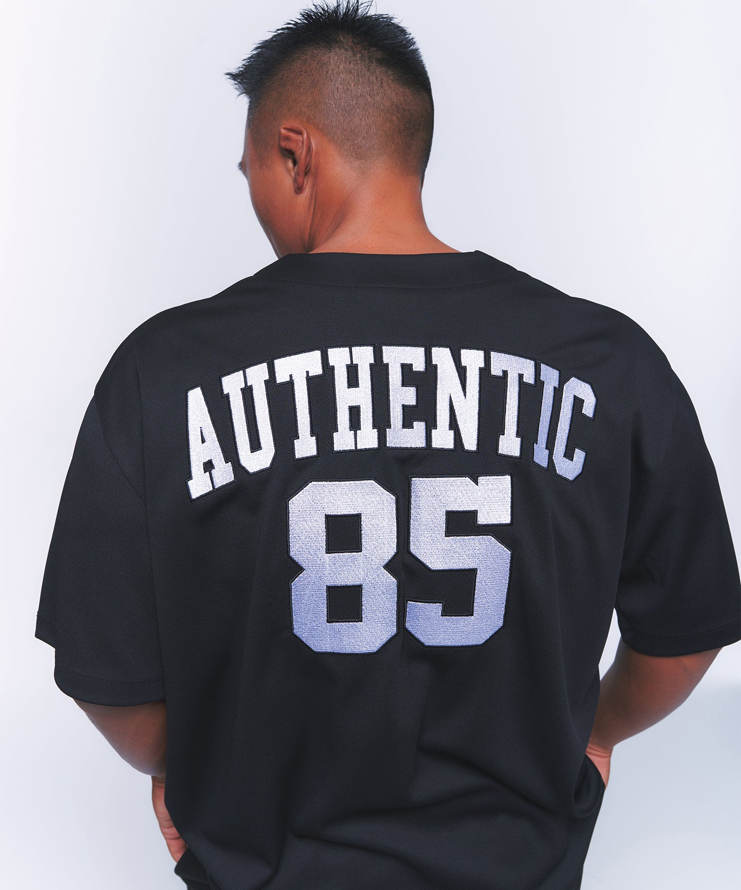 AUTHENTIC BASEBALL JERSEY T-SHIRTS [BLACK]