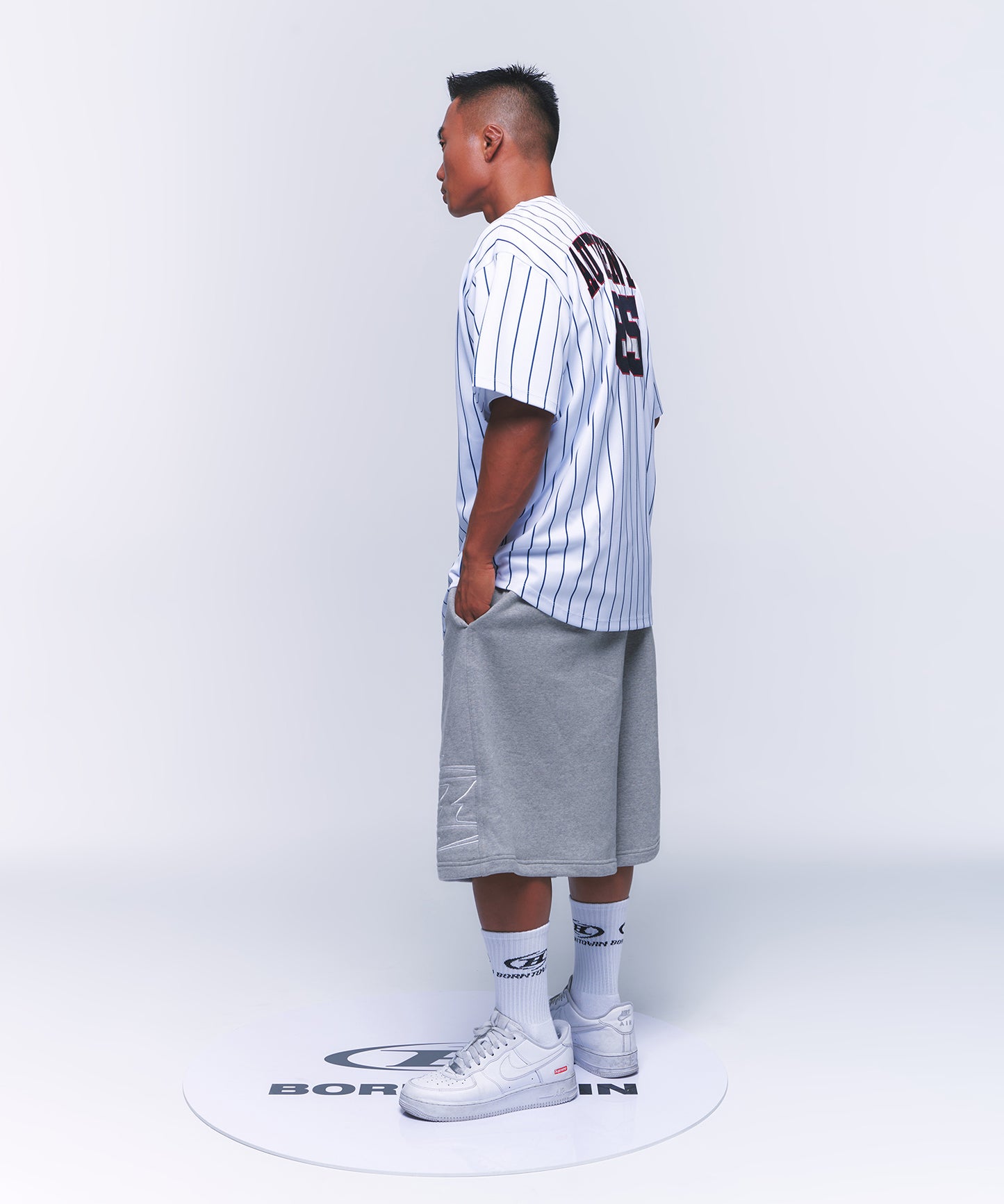 AUTHENTIC BASEBALL JERSEY T-SHIRTS [WHITE]