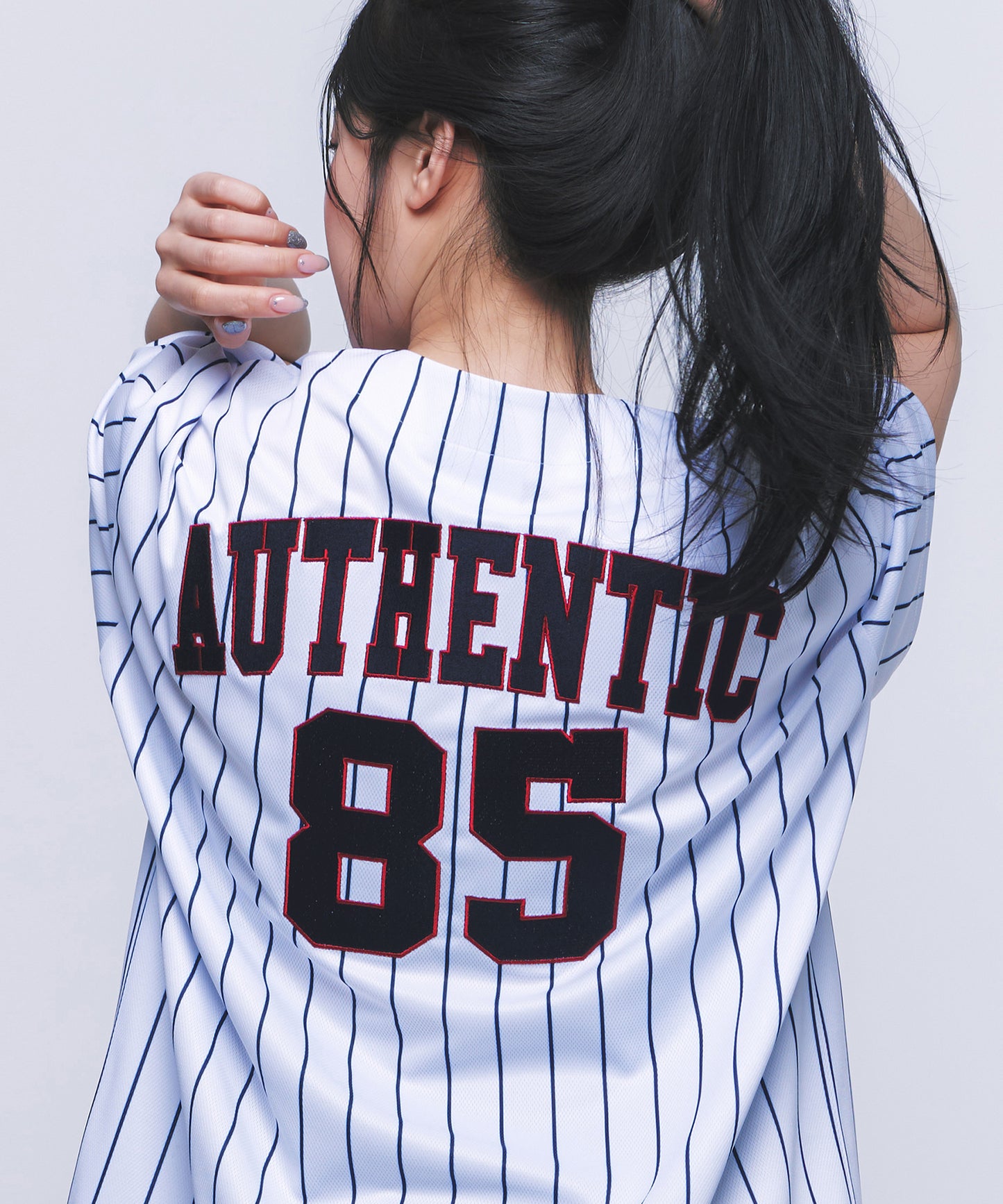AUTHENTIC BASEBALL JERSEY T-SHIRTS [WHITE]
