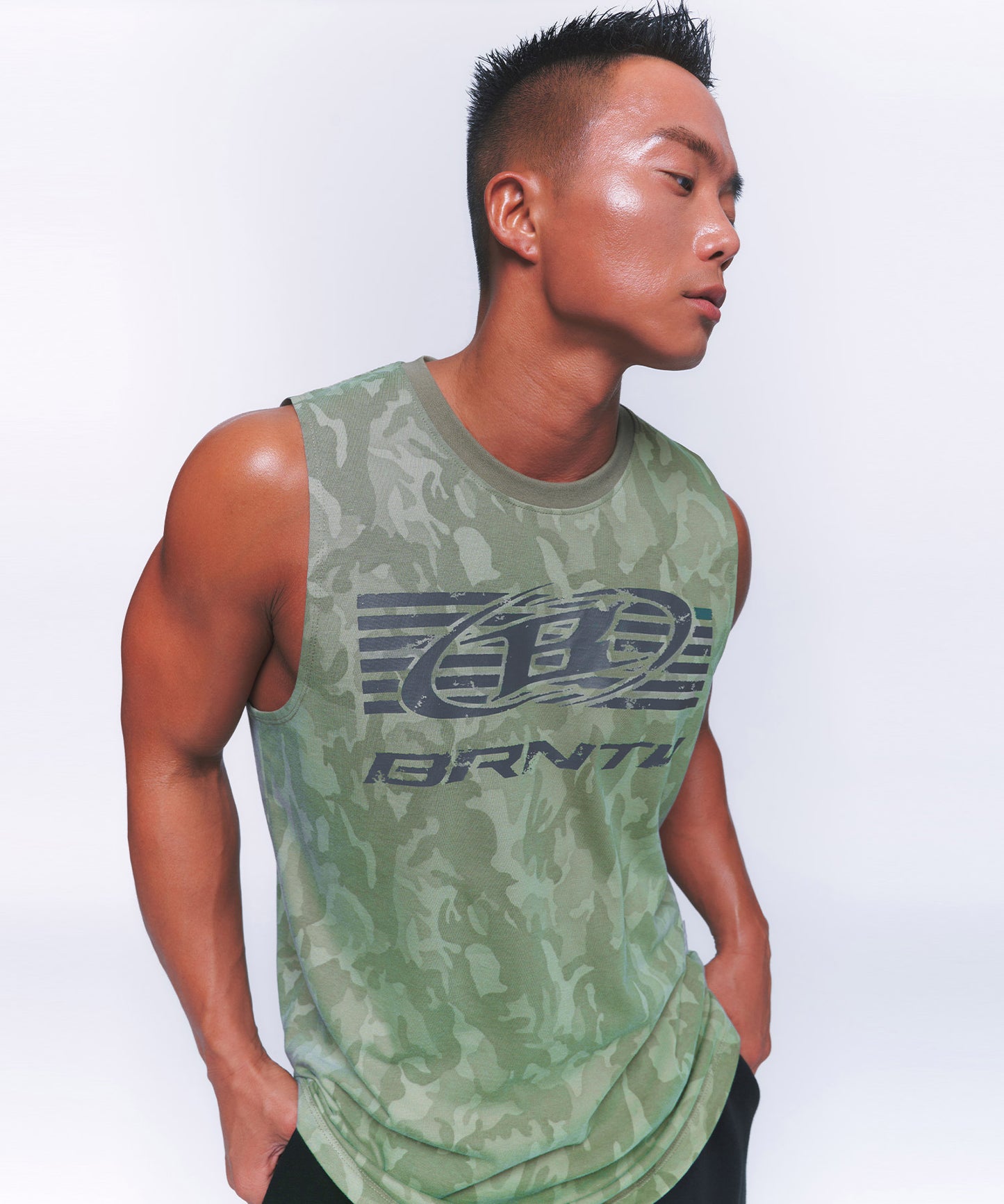 BIG LOGO COMFORT FIT SLEEVELESS [CAMO]