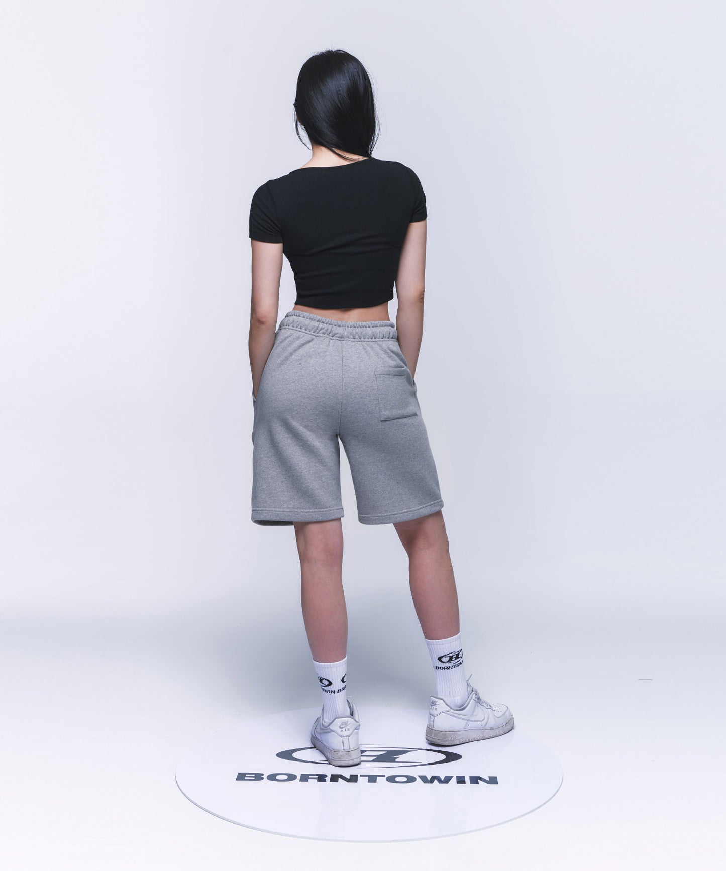 ATHLETIC LONG SHORTS [MELANGE GREY]