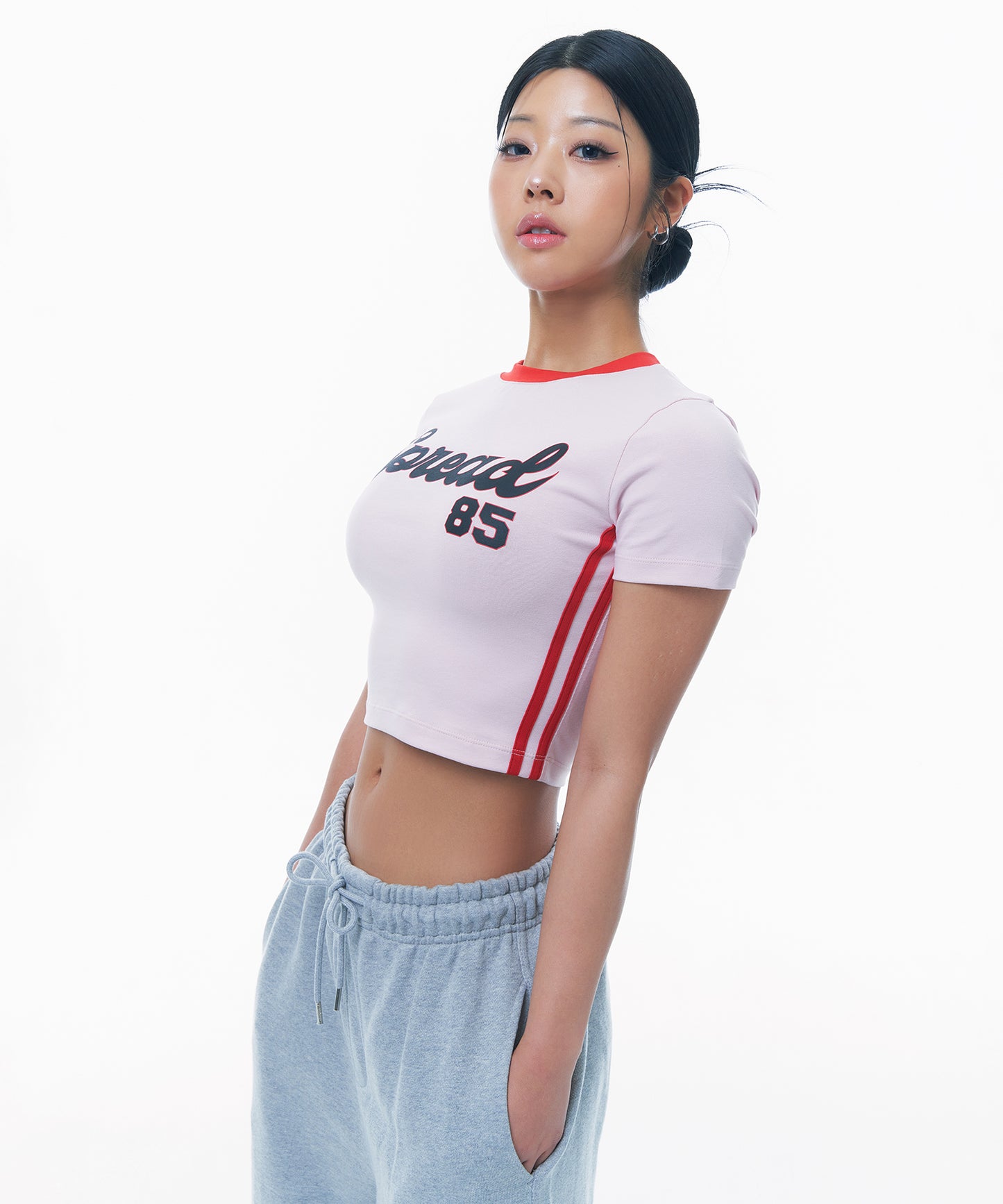 SPREAD CROP T-SHIRTS [PINK]