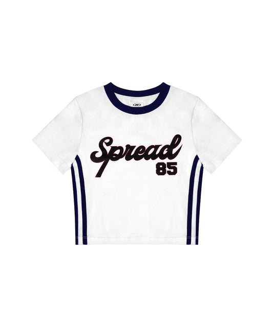 SPREAD CROP T-SHIRTS [WHITE]