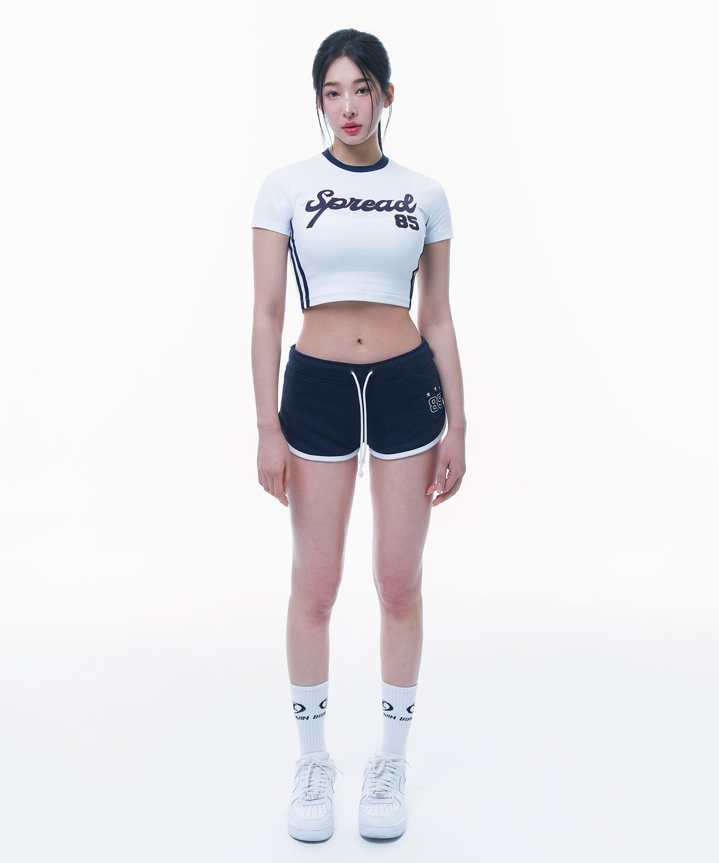 SPREAD CROP T-SHIRTS [WHITE]