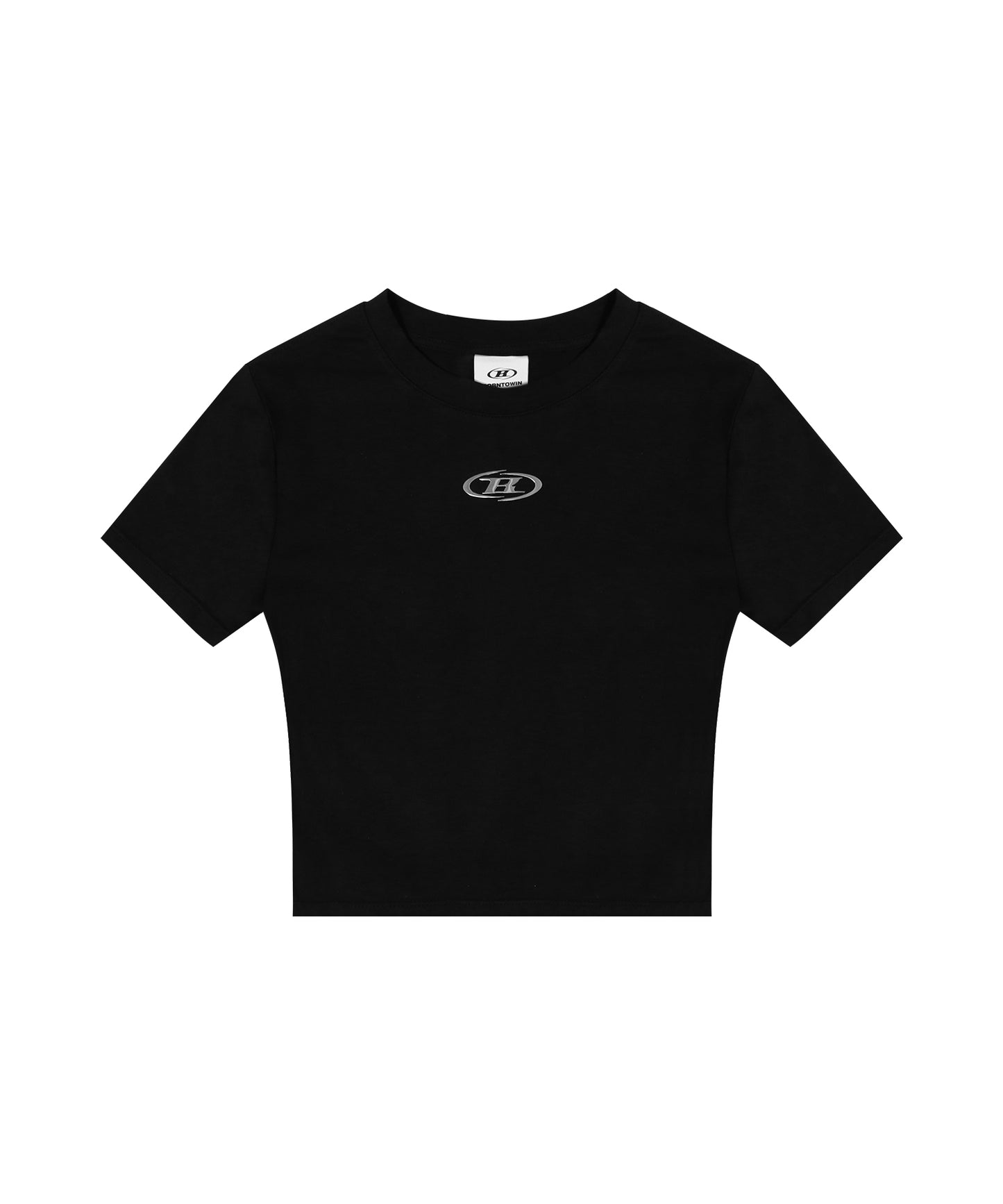 SILVER B MODAL CROP T-SHIRTS [BLACK]