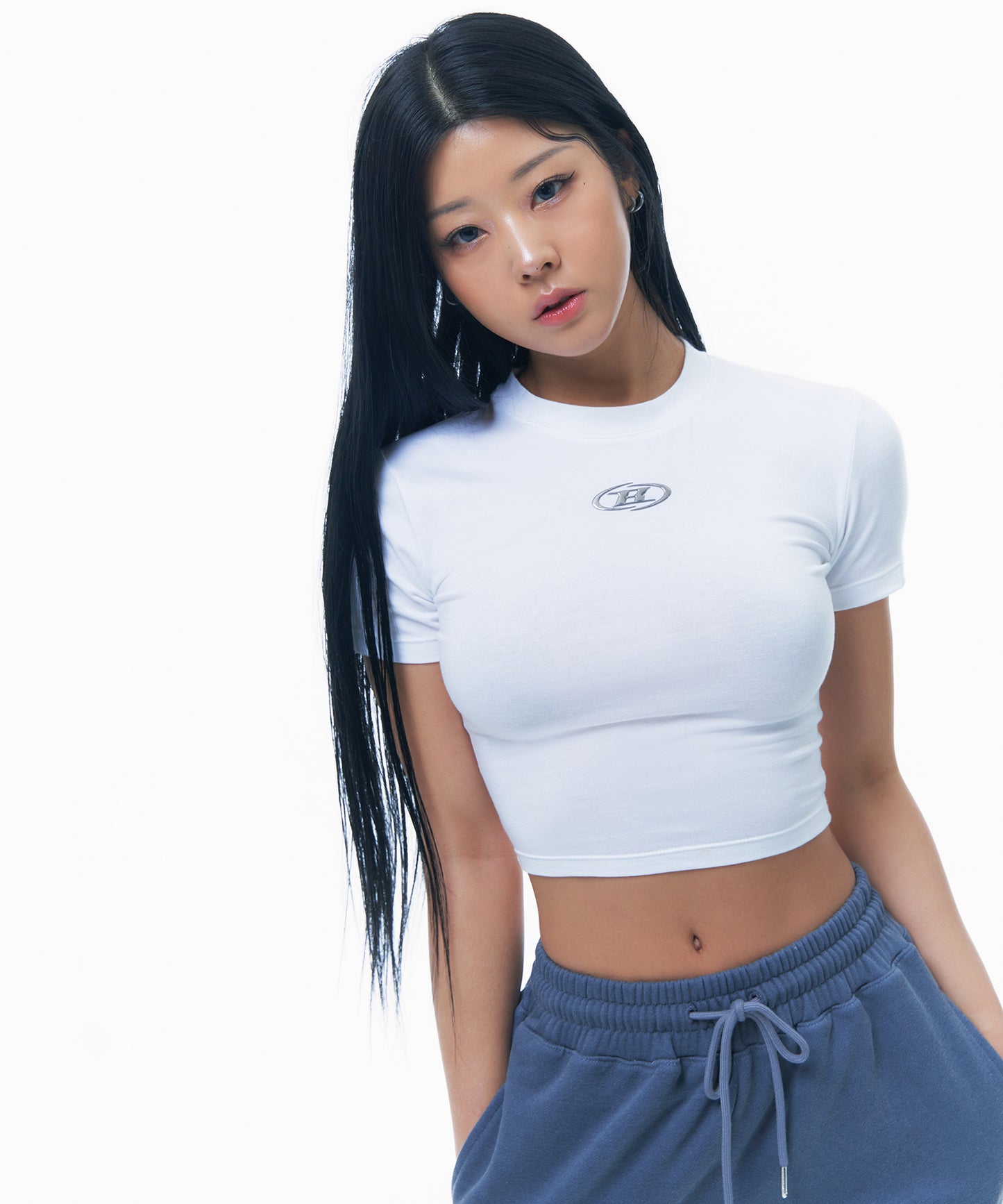 SILVER B MODAL CROP T-SHIRTS [WHITE]