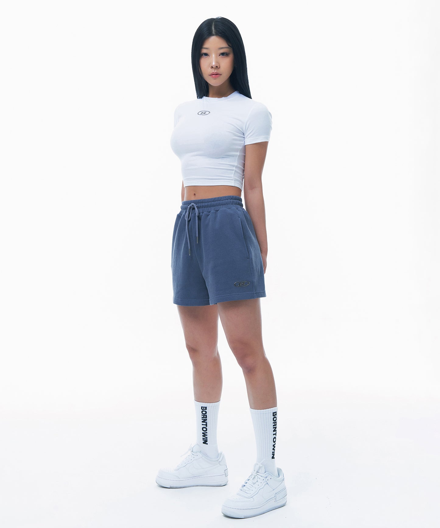 SILVER B MODAL CROP T-SHIRTS [WHITE]