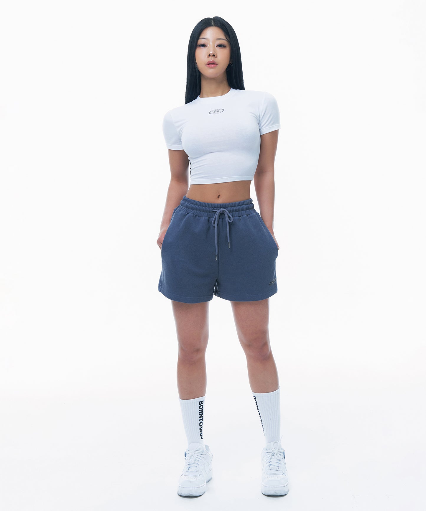 SILVER B MODAL CROP T-SHIRTS [WHITE]