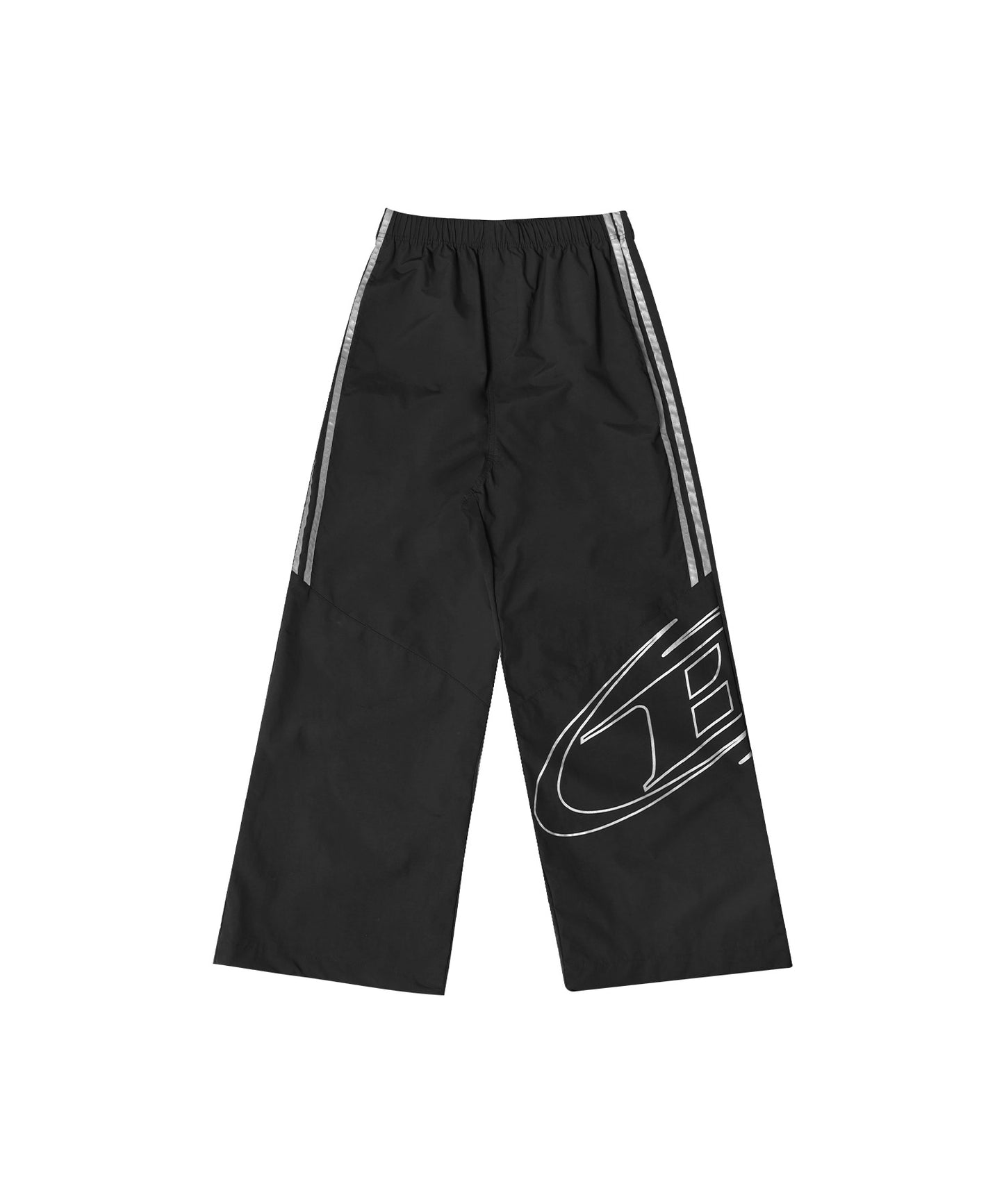 REFLECTIVE LINE BIG SYMBOL WIDE PANTS [BLACK]