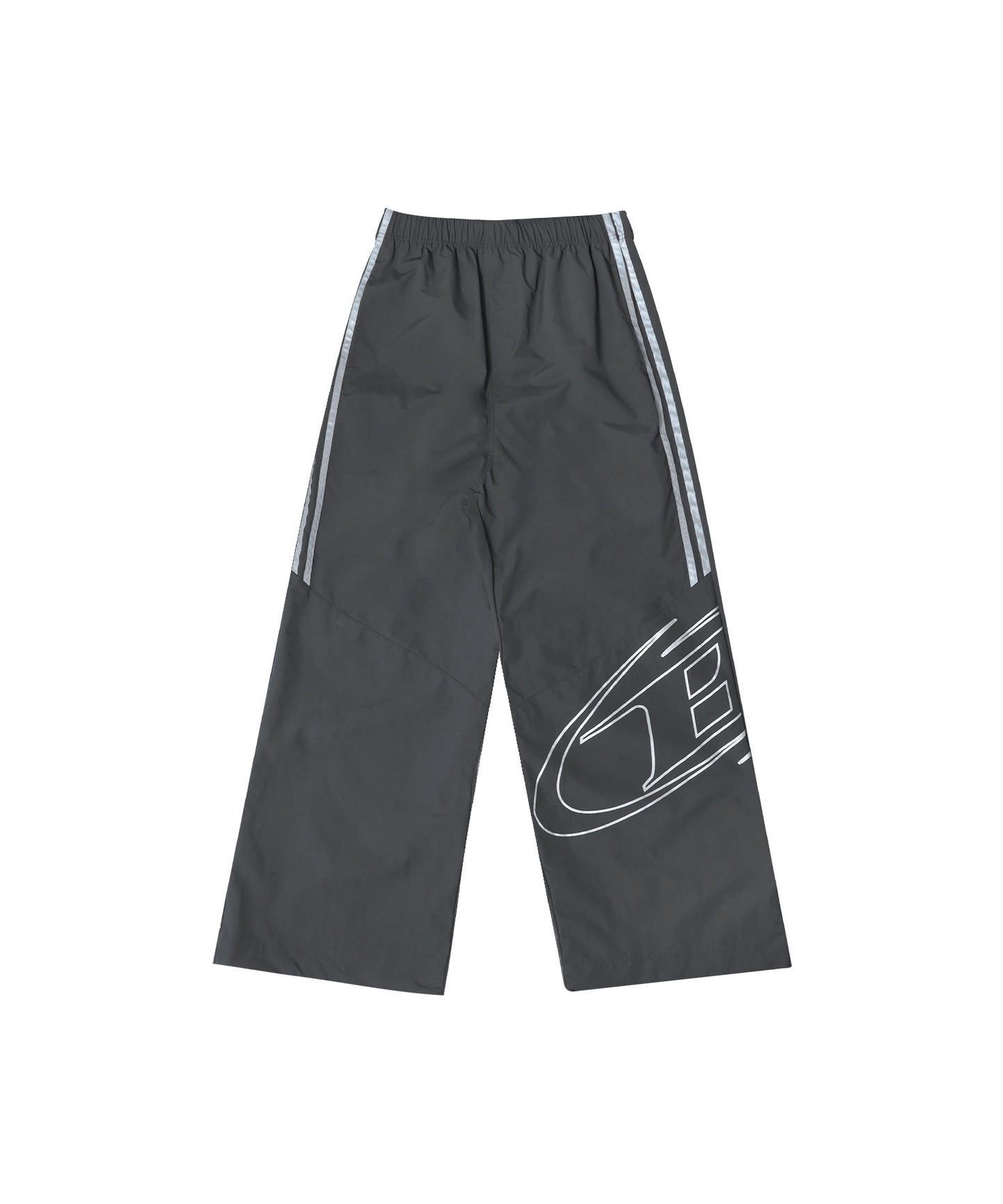 REFLECTIVE LINE BIG SYMBOL WIDE PANTS [CHARCOAL]