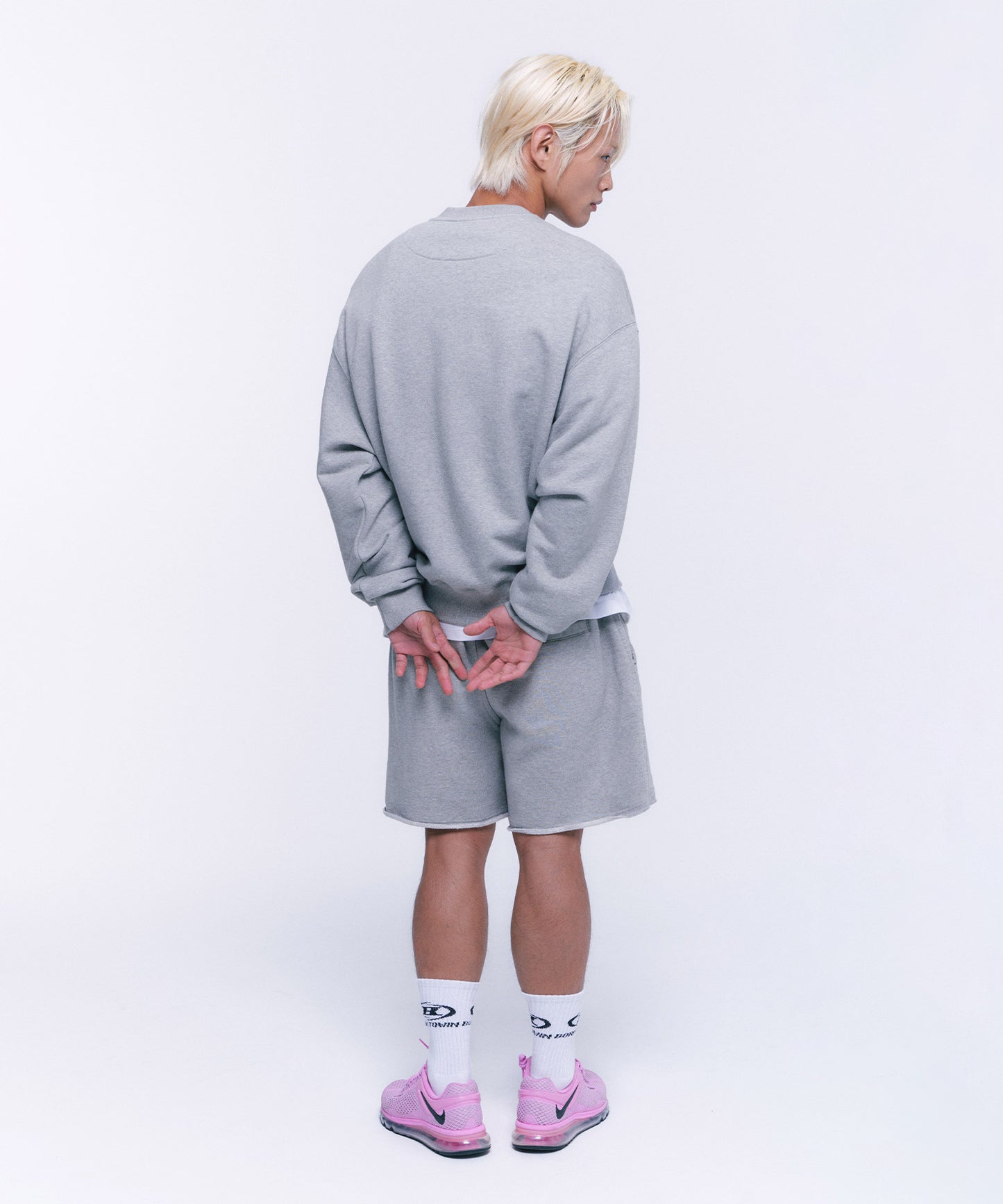 REVERSE MIX HALF PANTS SHORT VER [MELANGE GREY]