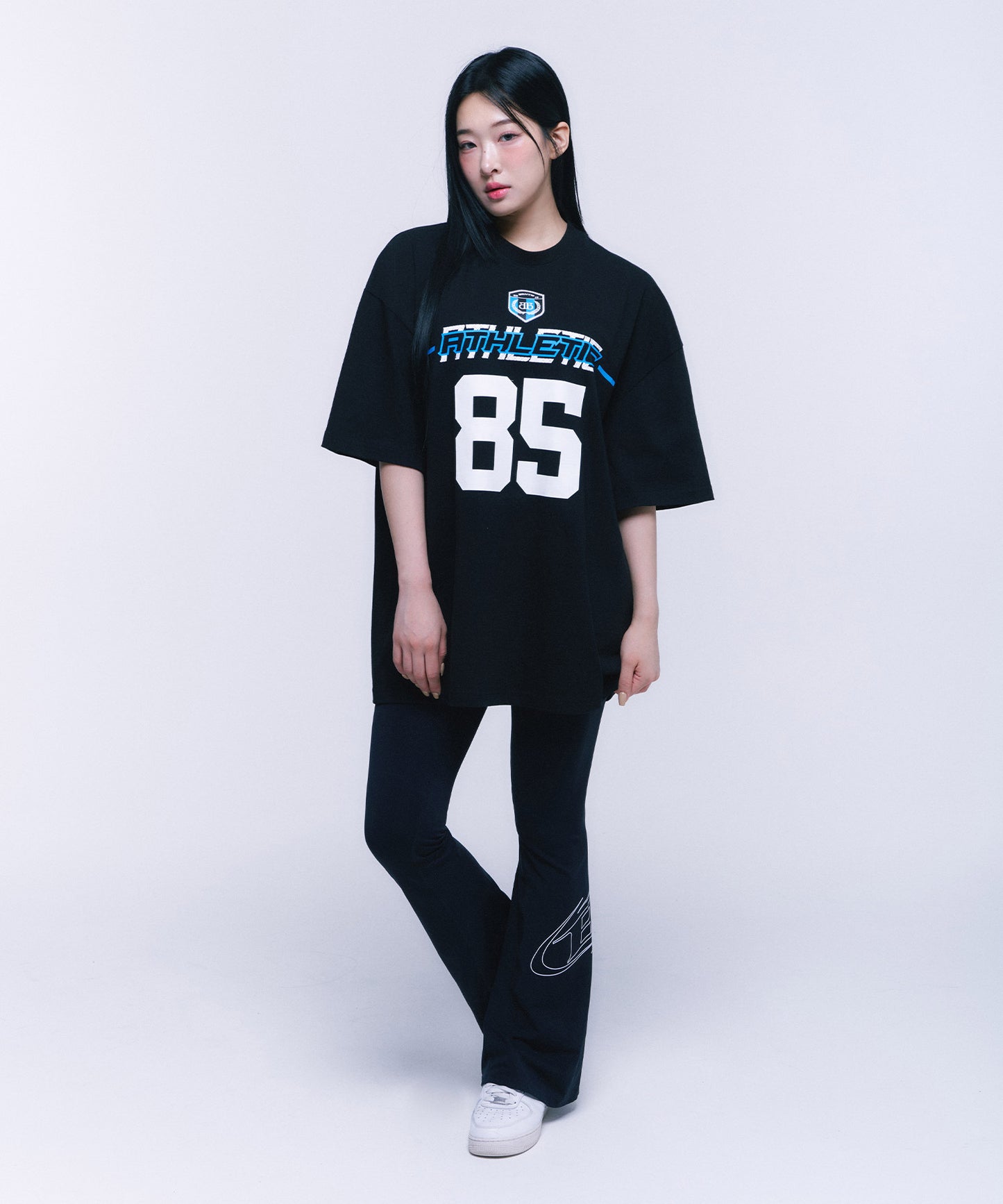 ATHLETIC 85 OVER FIT T-SHIRTS [BLACK]