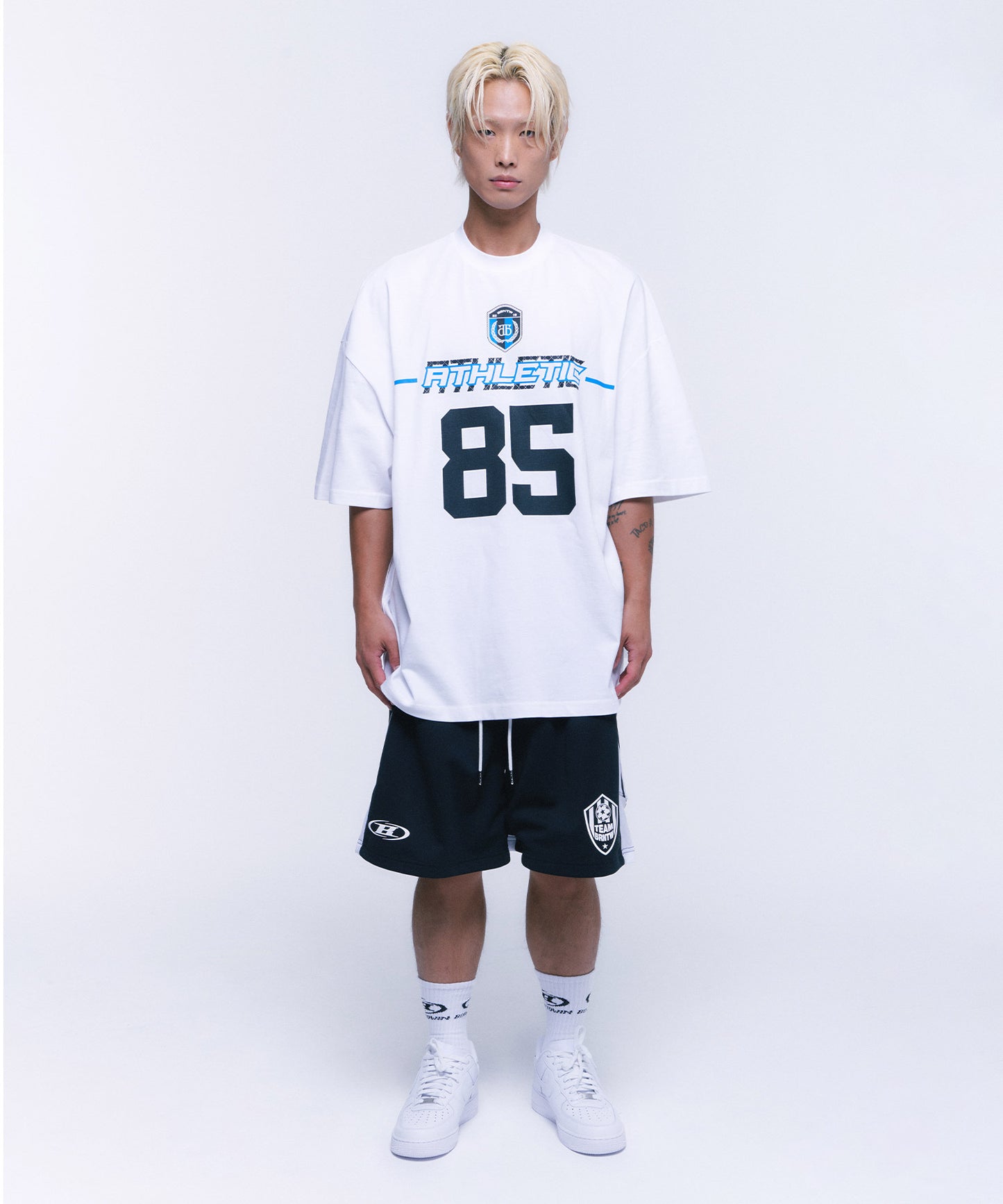 ATHLETIC 85 OVER FIT T-SHIRTS [WHITE]