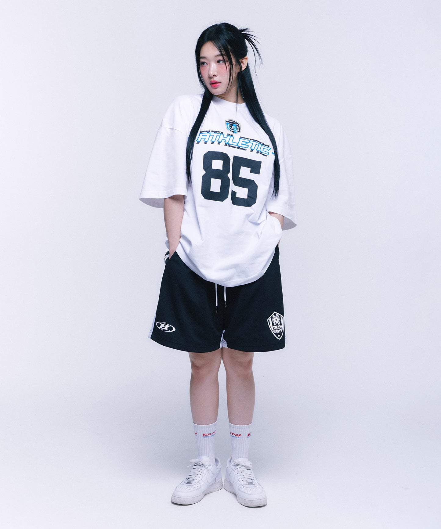 ATHLETIC 85 OVER FIT T-SHIRTS [WHITE]