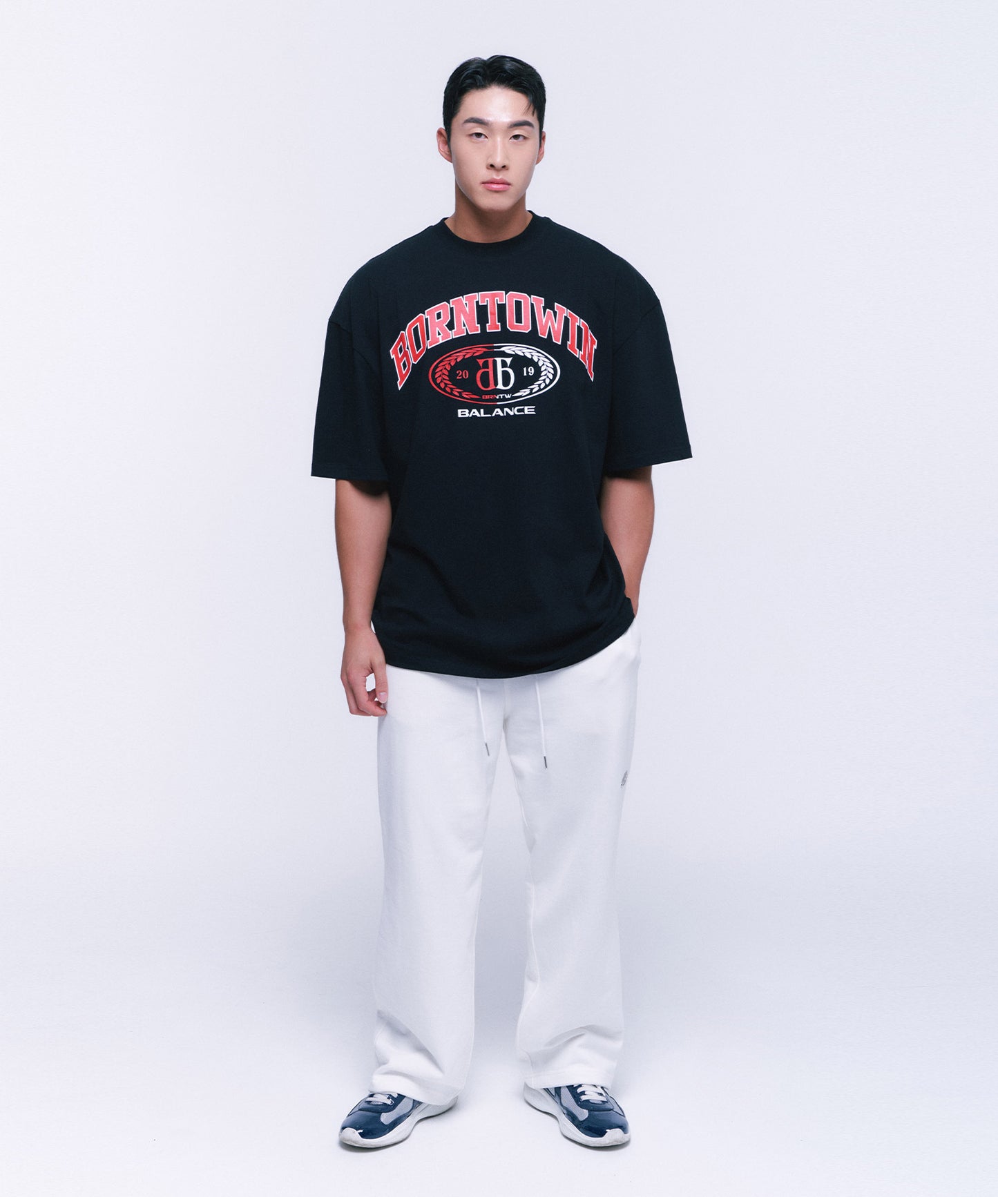 DOUBLE B EMBLEM OVER FIT T-SHIRTS [BLACK]