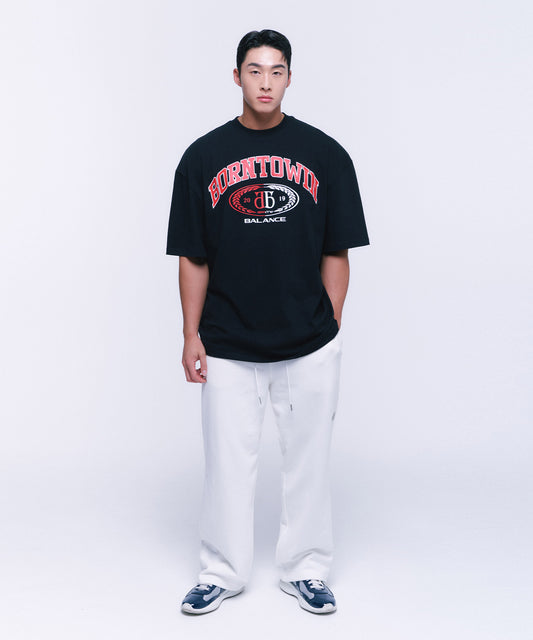 DOUBLE B EMBLEM OVER FIT T-SHIRTS [BLACK]