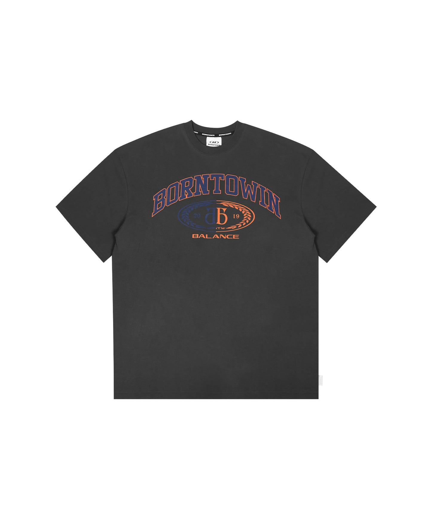 DOUBLE B EMBLEM OVER FIT T-SHIRTS [CHARCOAL]