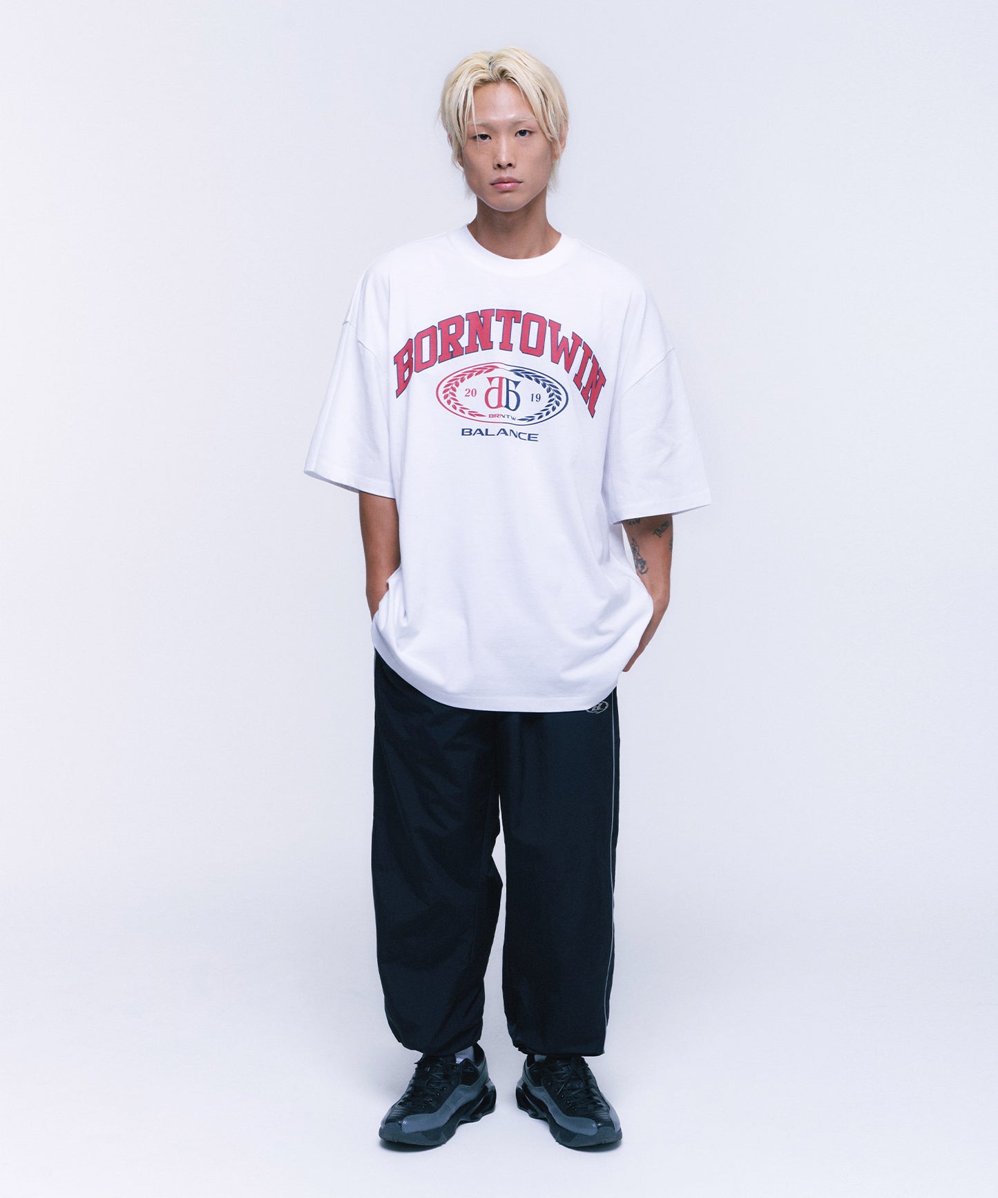 DOUBLE B EMBLEM OVER FIT T-SHIRTS [WHITE]