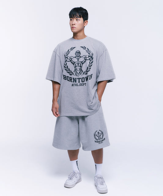 NEW RAISEBORN EXTRA FIT T-SHIRTS [MELANGE GREY]