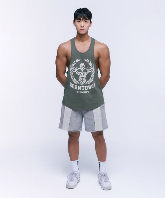 NEW RAISEBORN DEEP FIT SLEEVELESS [KHAKI]