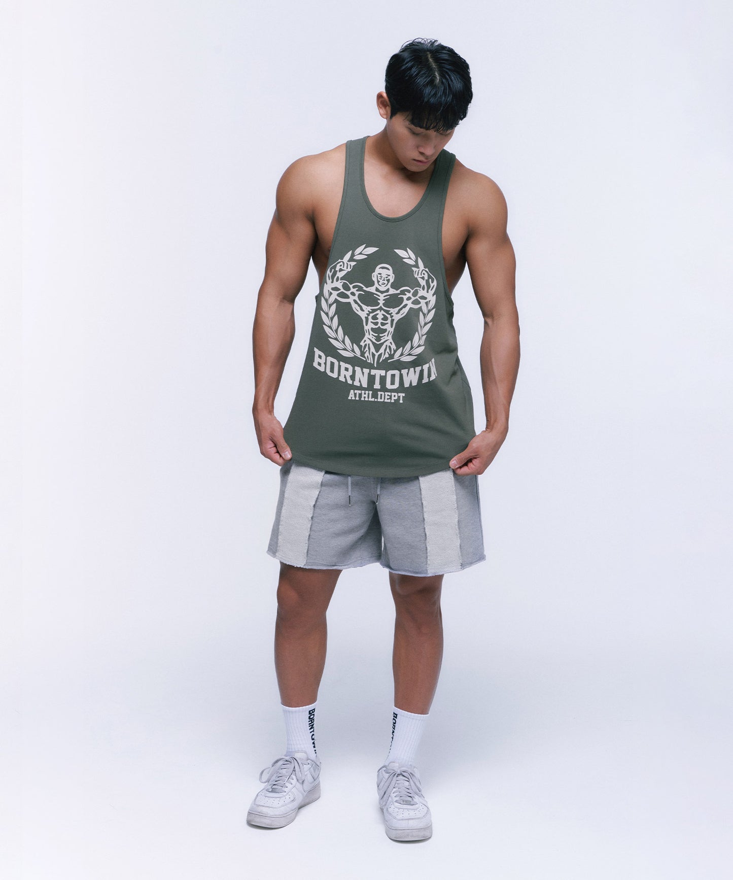 NEW RAISEBORN DEEP FIT SLEEVELESS [KHAKI]