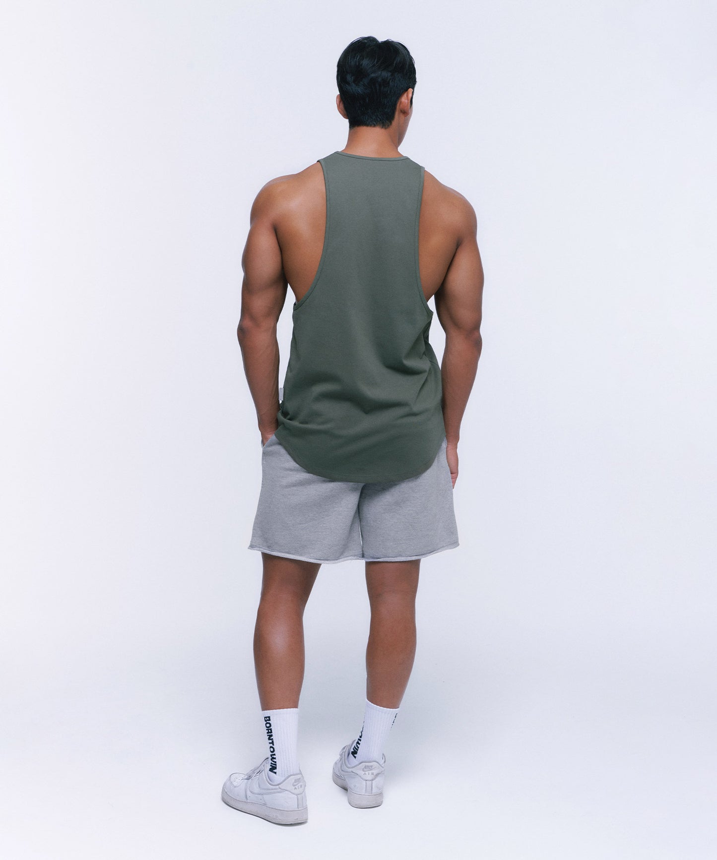 NEW RAISEBORN DEEP FIT SLEEVELESS [KHAKI]