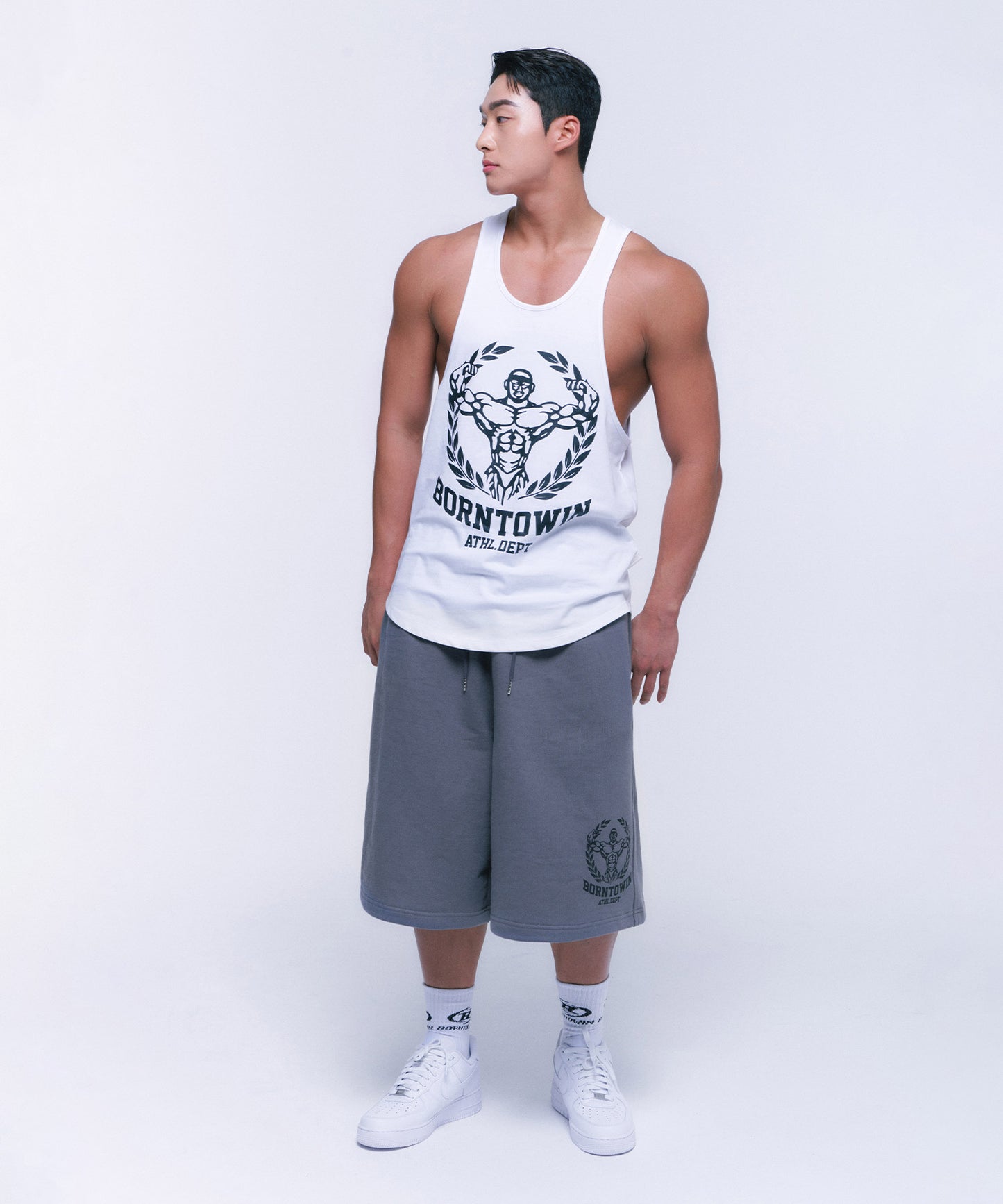 NEW RAISEBORN DEEP FIT SLEEVELESS [WHITE]