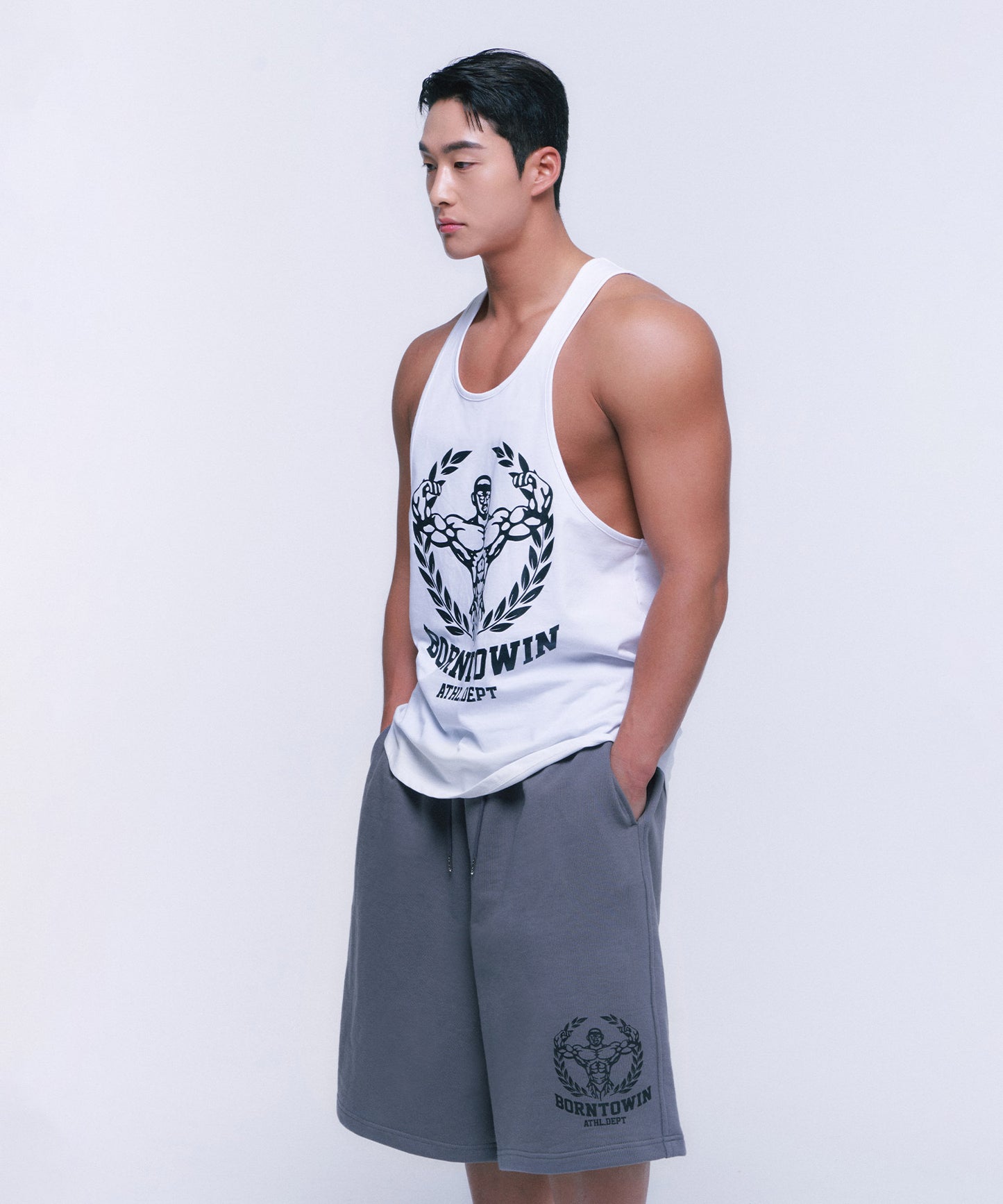 NEW RAISEBORN DEEP FIT SLEEVELESS [WHITE]