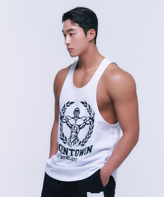 NEW RAISEBORN DEEP FIT SLEEVELESS [WHITE]