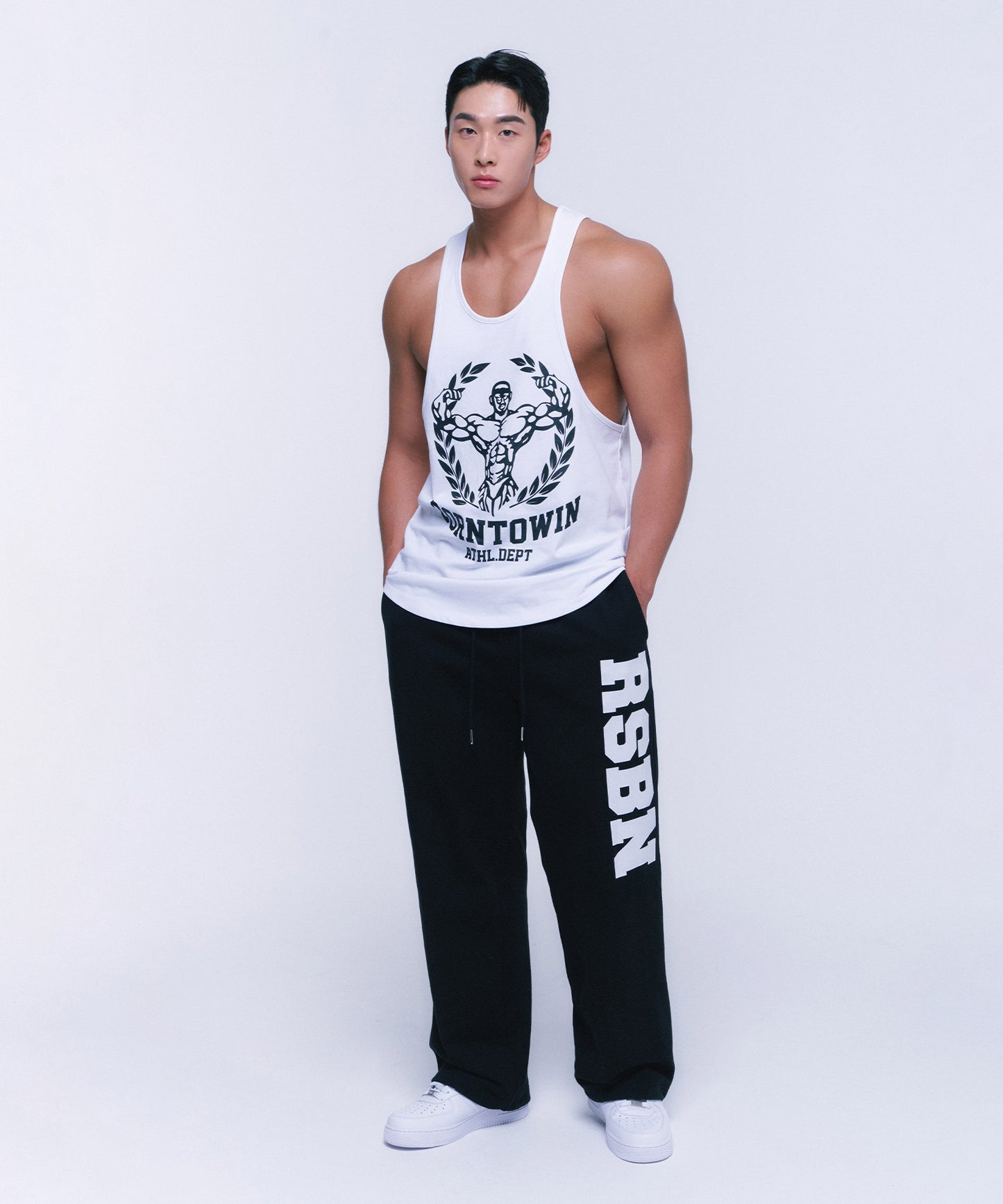 NEW RAISEBORN DEEP FIT SLEEVELESS [WHITE]