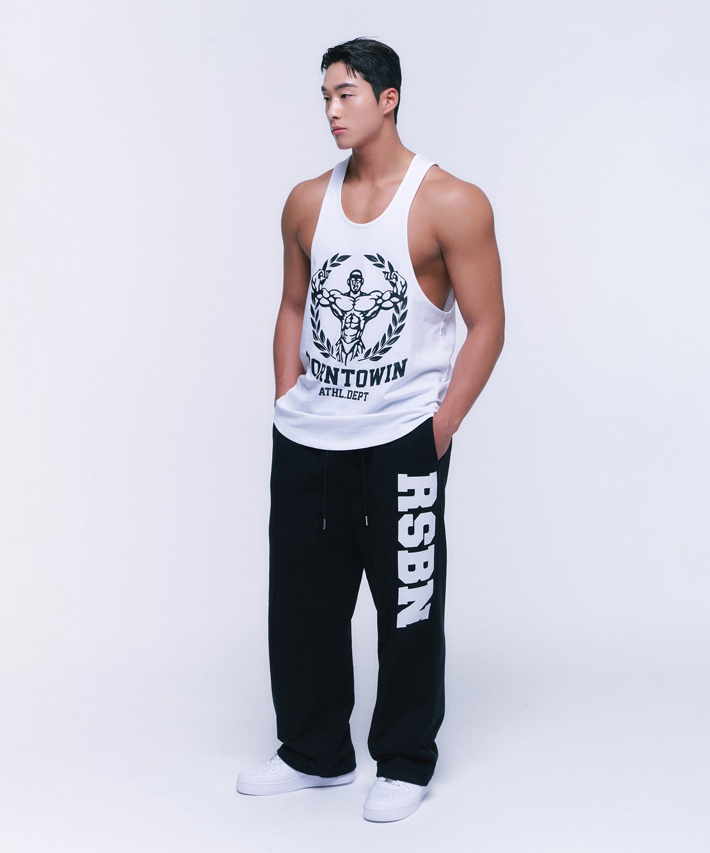 NEW RAISEBORN DEEP FIT SLEEVELESS [WHITE]