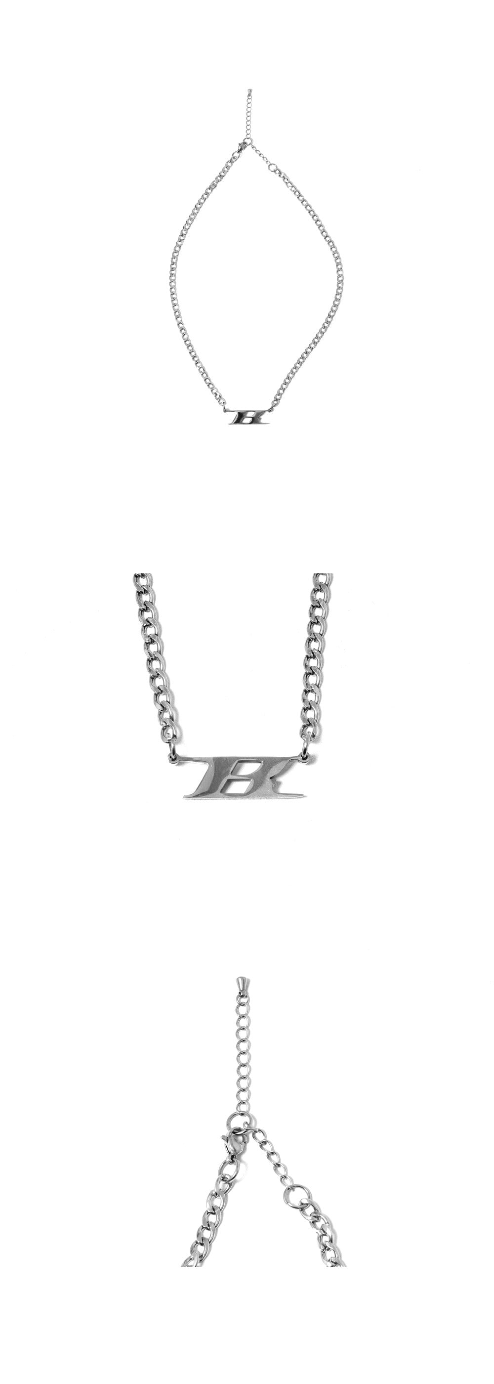 SURGICAL BOLD B NECKLACE [SILVER]