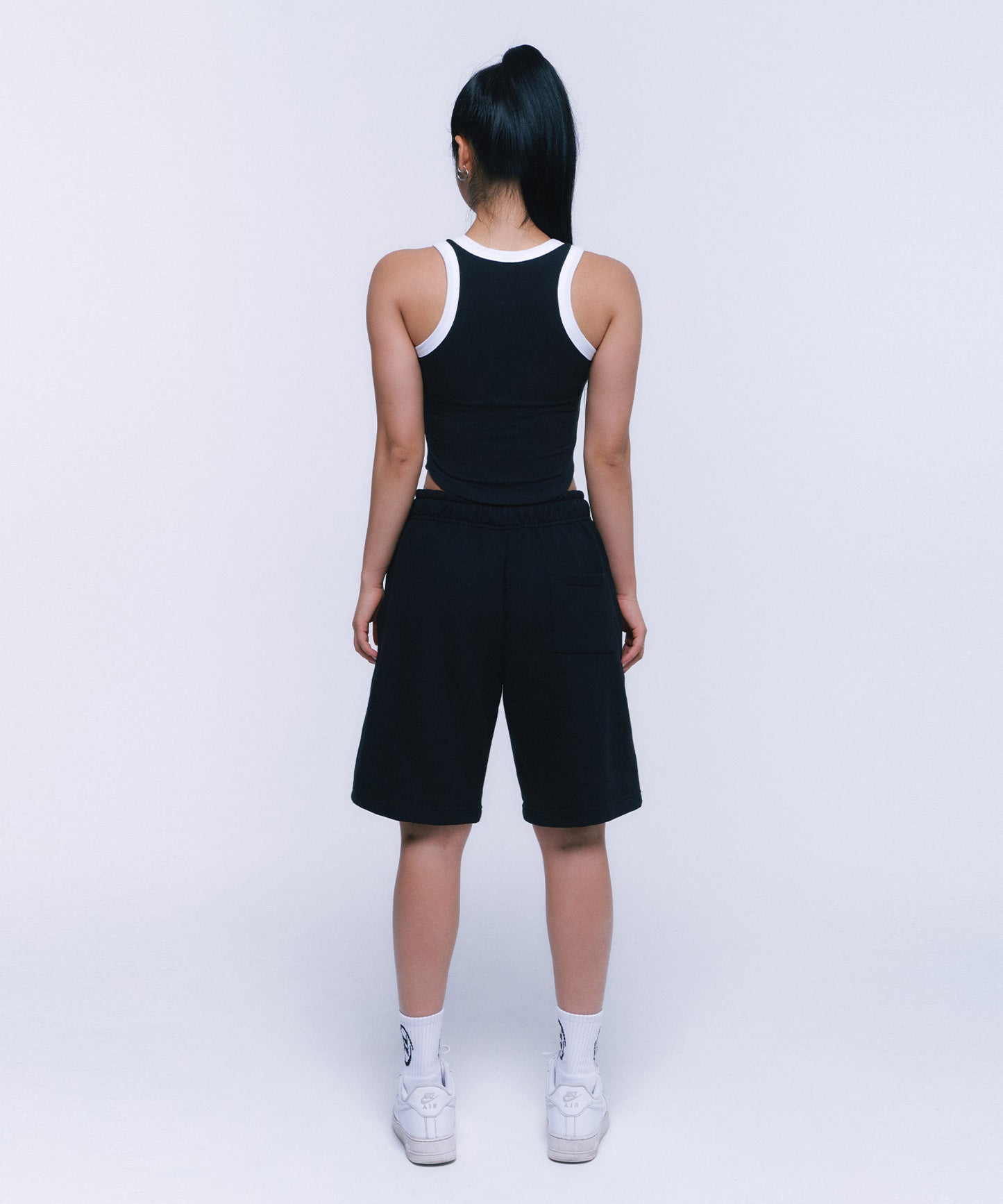 WIDE BINDING SLEEVELESS [BLACK]