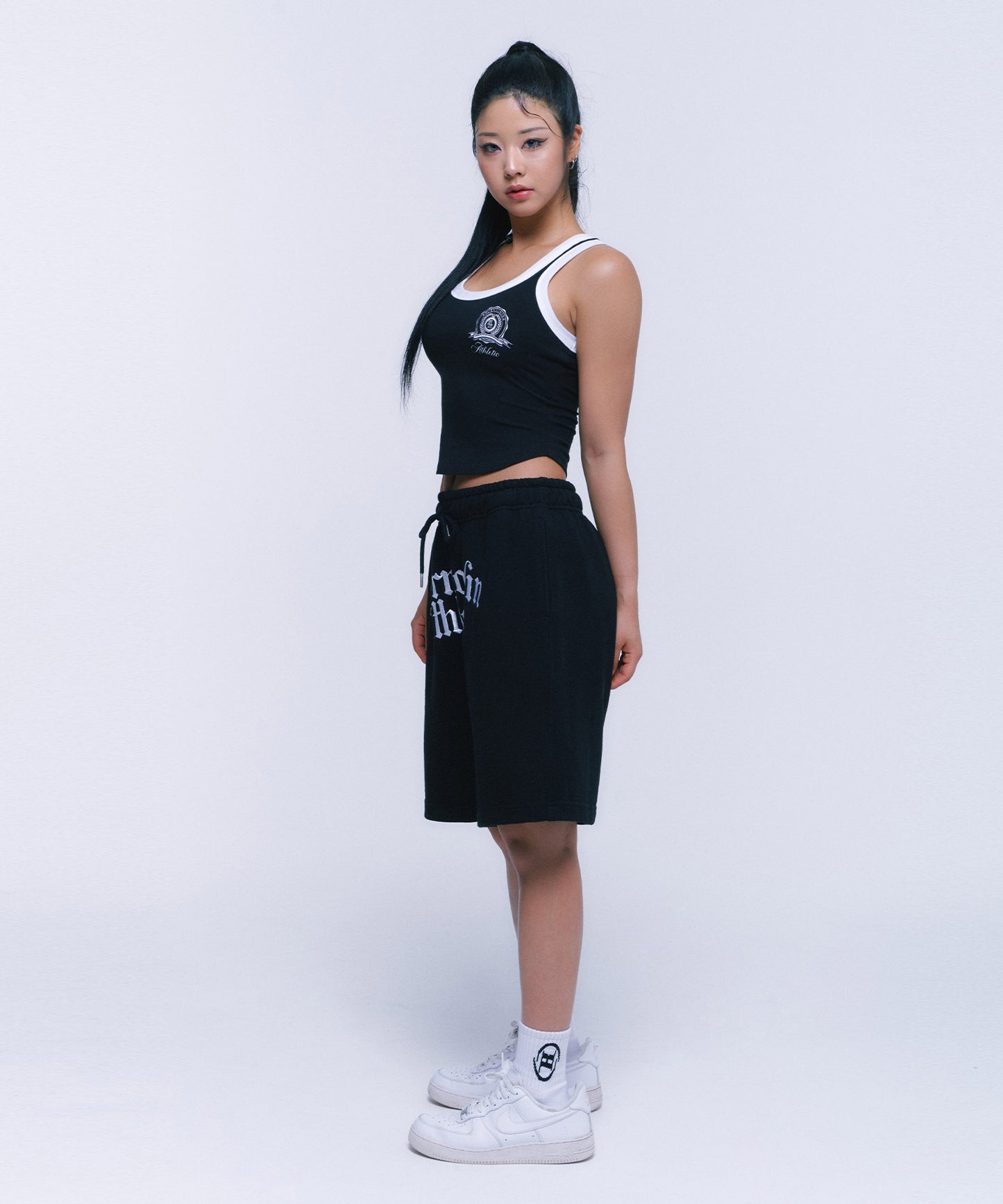 WIDE BINDING SLEEVELESS [BLACK]