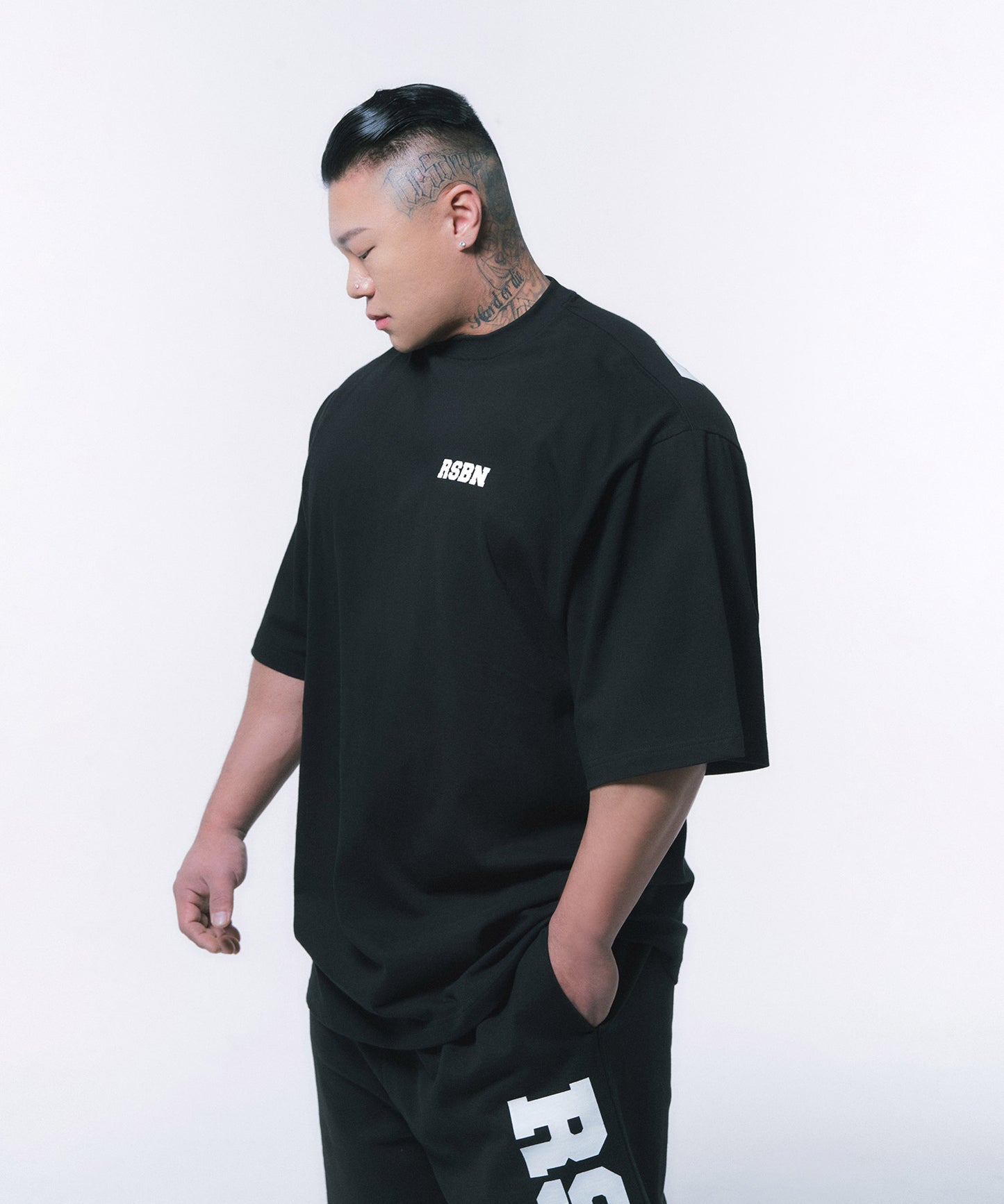 RSBN OVER FIT T-SHIRTS [BLACK]