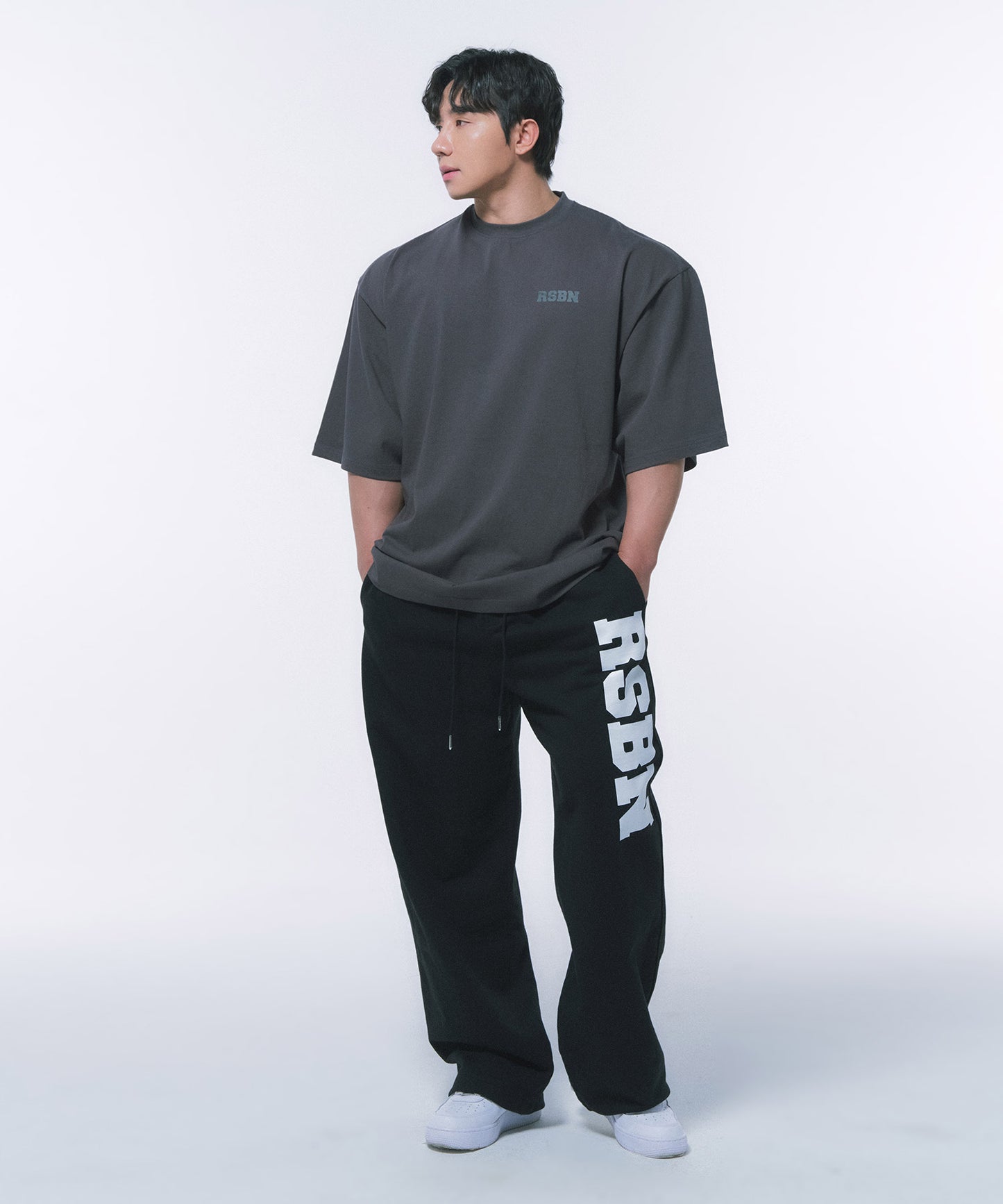 RSBN OVER FIT T-SHIRTS [CHARCOAL]